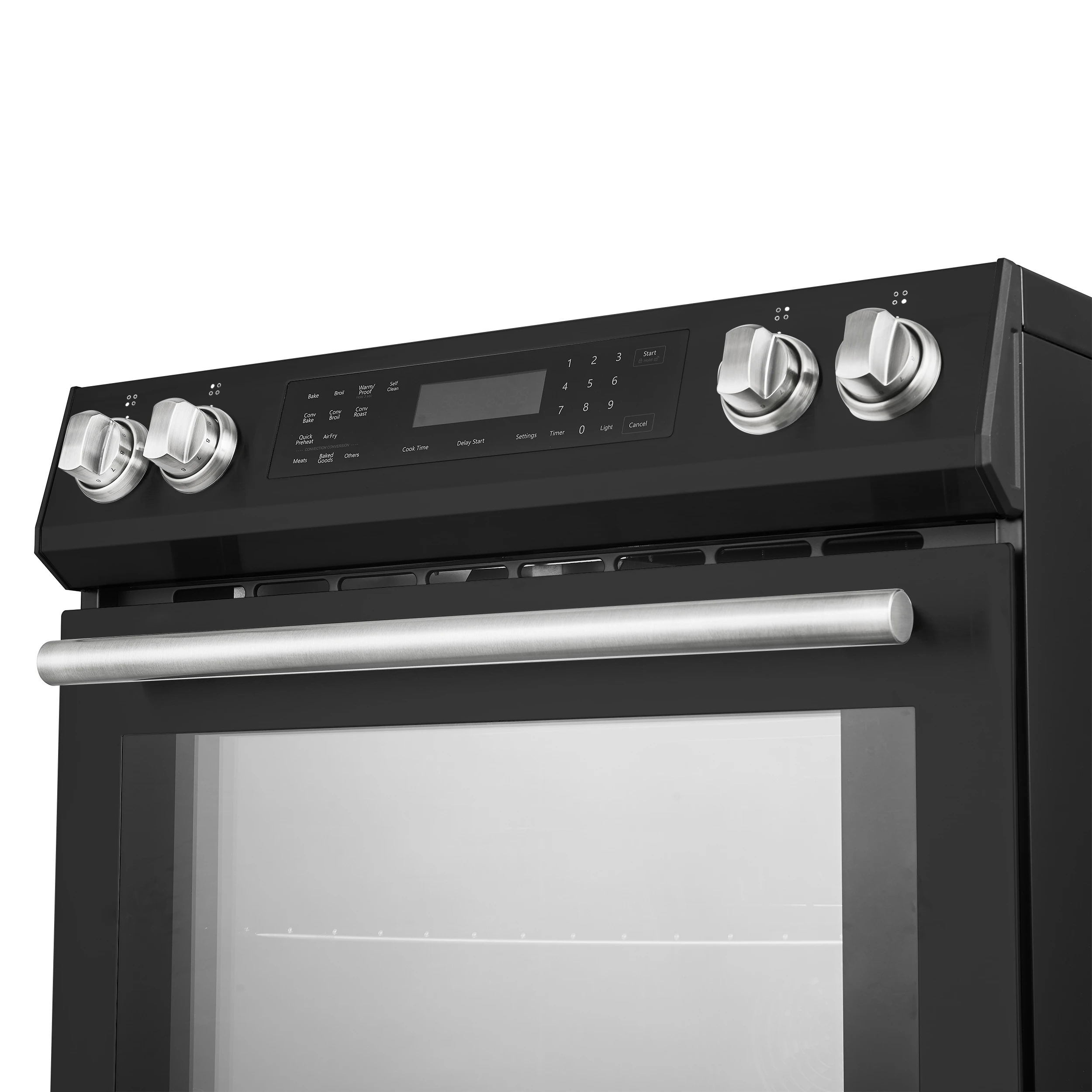 Donatello Espresso 30-Inch Slide-In Black Induction Range, Convection Oven, 5 Cooking Zones, Touch Control Panel FFSIN090530BLK