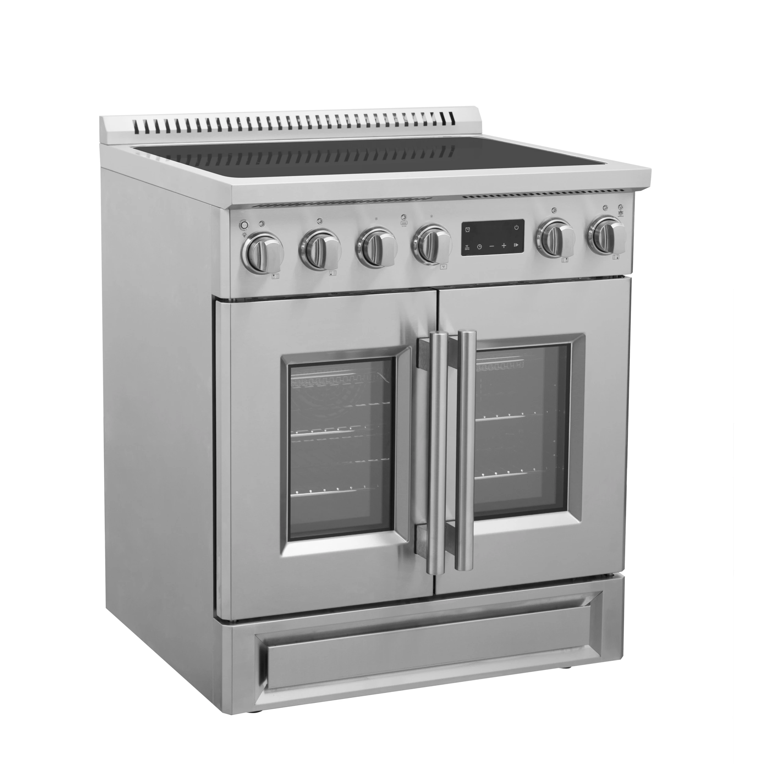 Torino 30 Inch French Door Induction Range with Air Fryer and True Convection Oven FFSIN095030