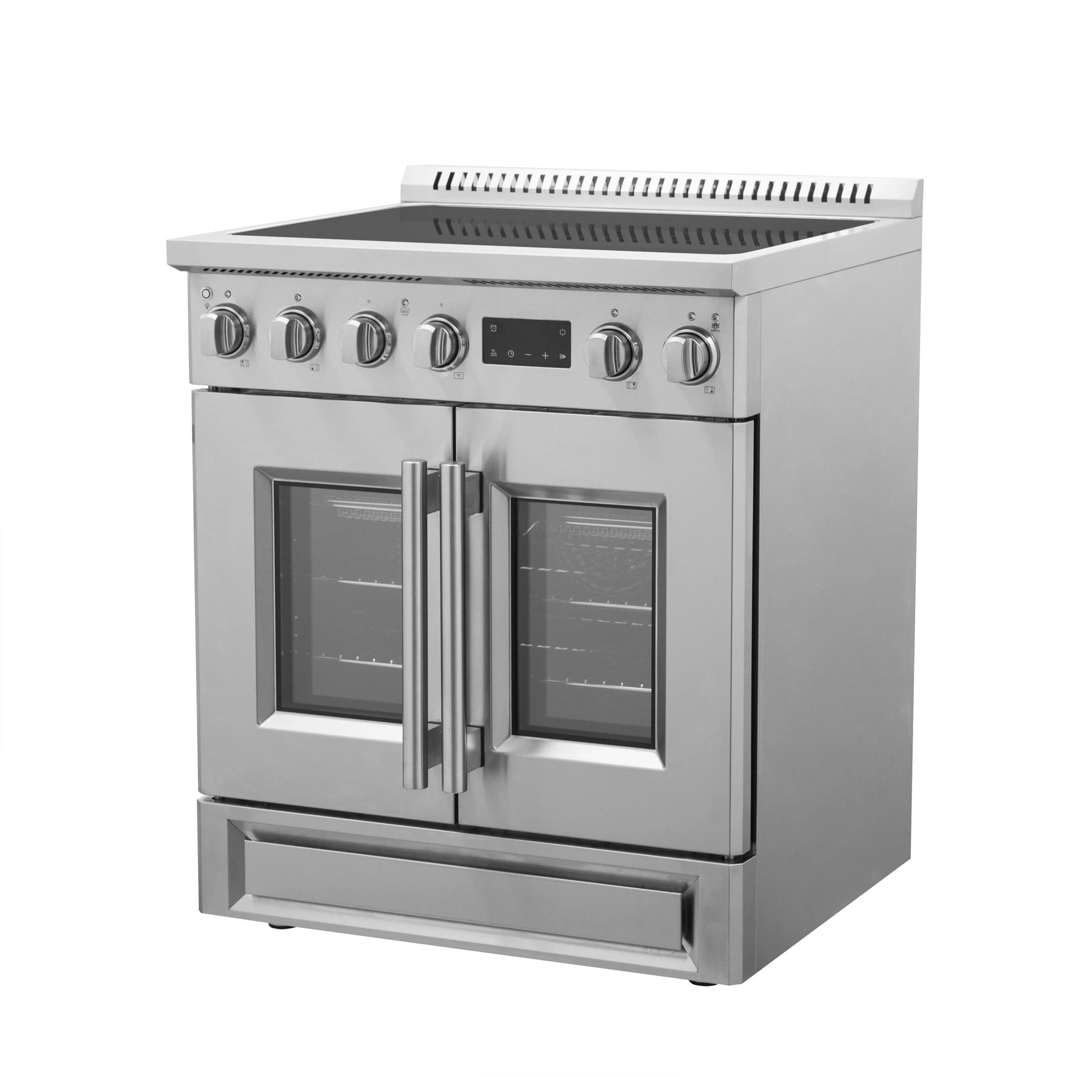 Torino 30 Inch French Door Induction Range with Air Fryer and True Convection Oven FFSIN095030