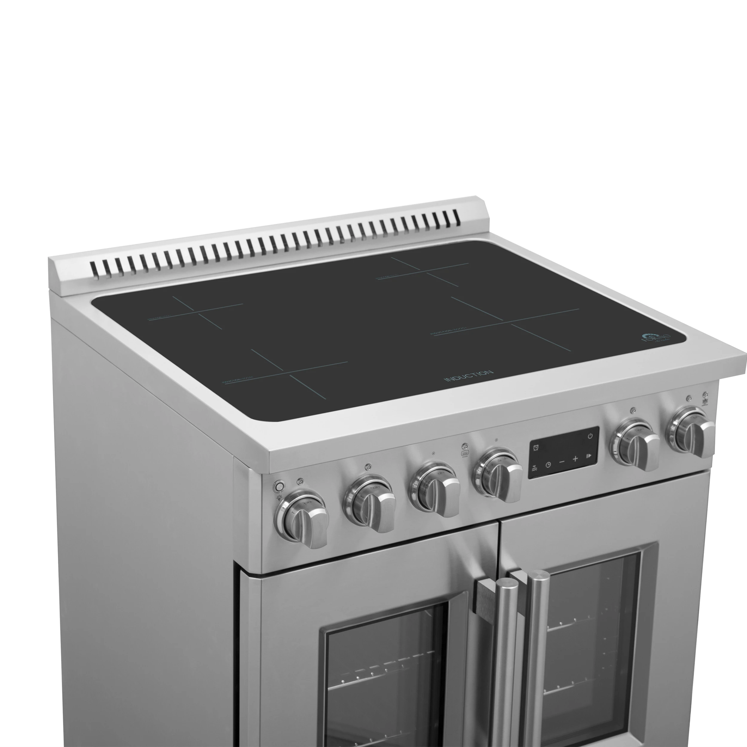 Torino 30 Inch French Door Induction Range with Air Fryer and True Convection Oven FFSIN095030