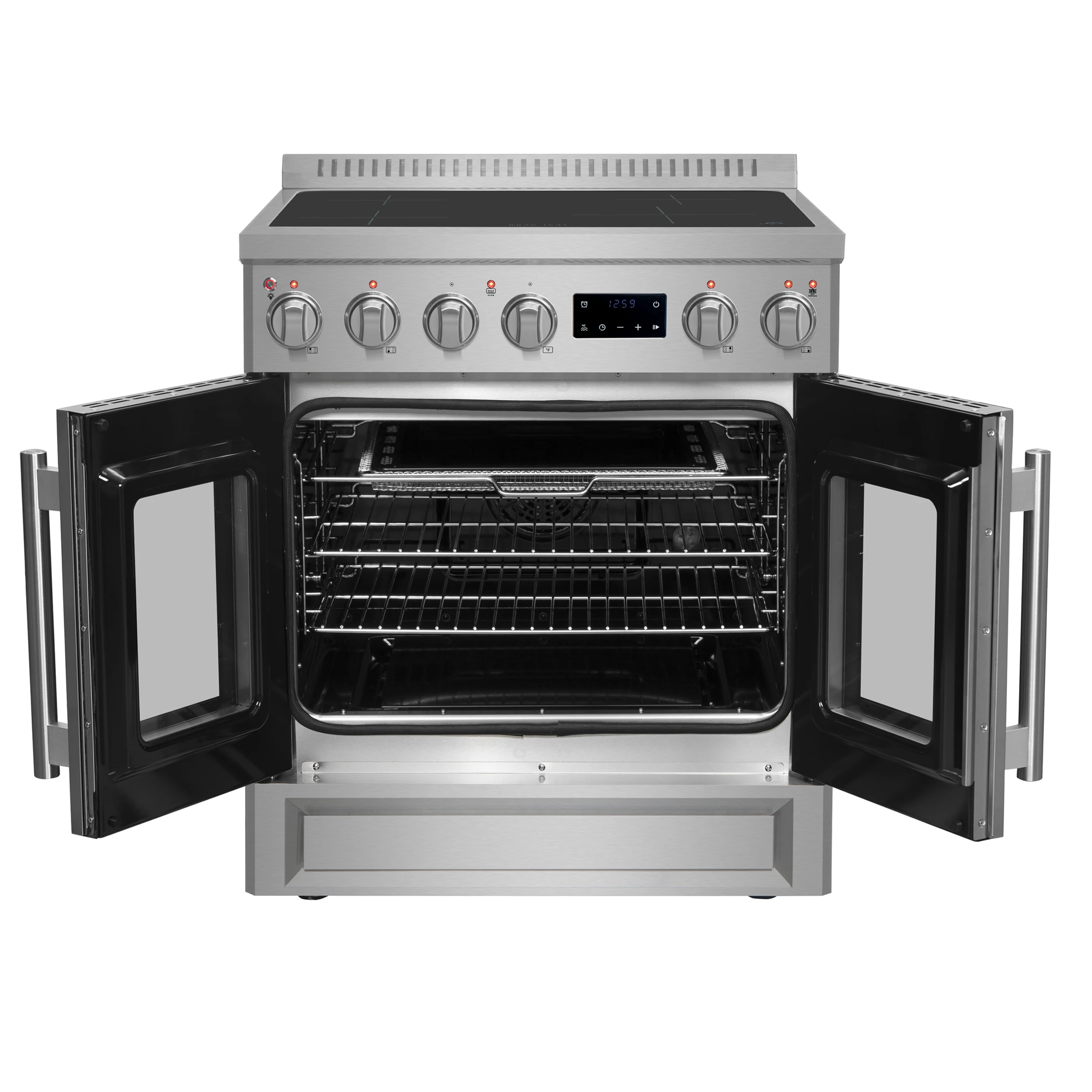 Torino 30 Inch French Door Induction Range with Air Fryer and True Convection Oven FFSIN095030