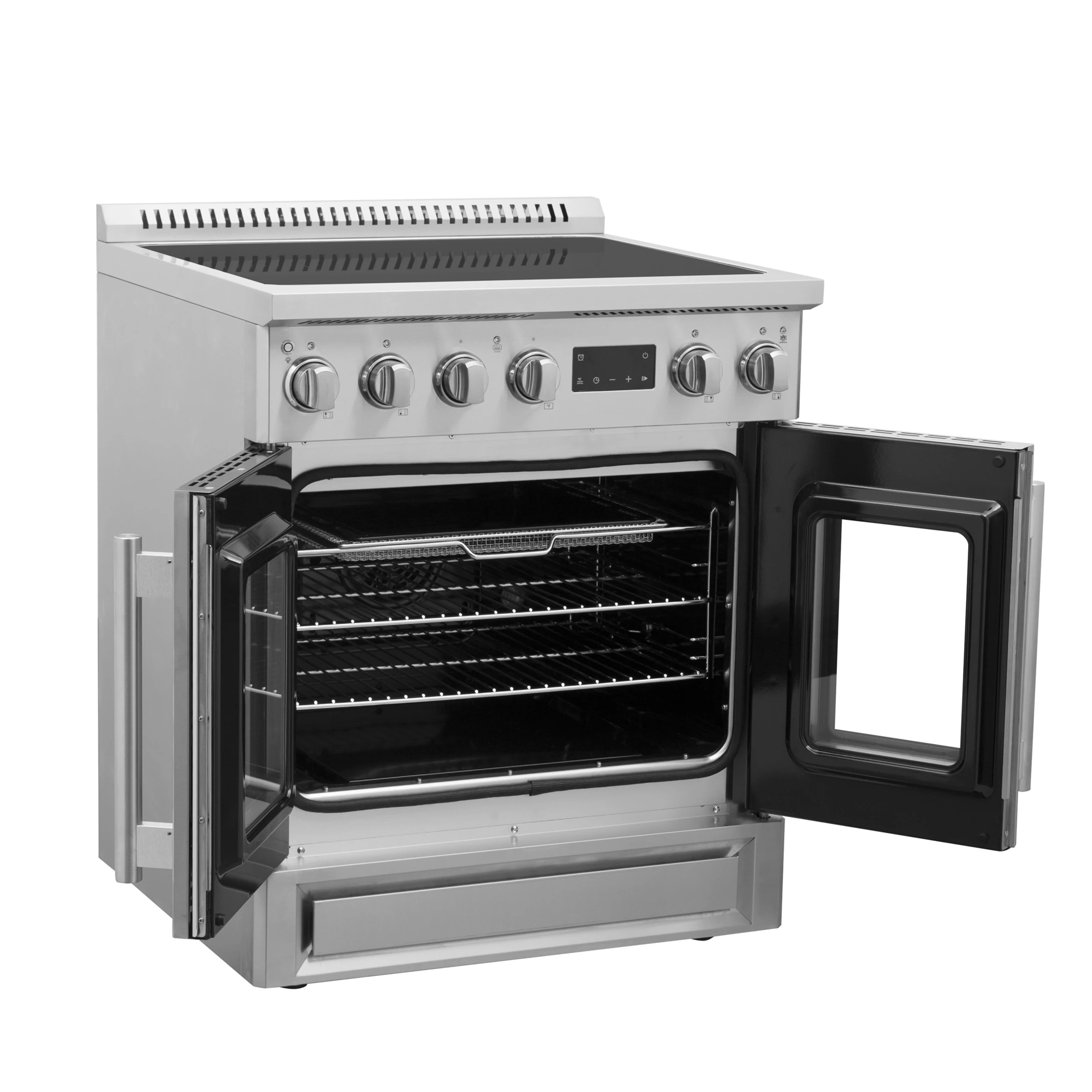 Torino 30 Inch French Door Induction Range with Air Fryer and True Convection Oven FFSIN095030