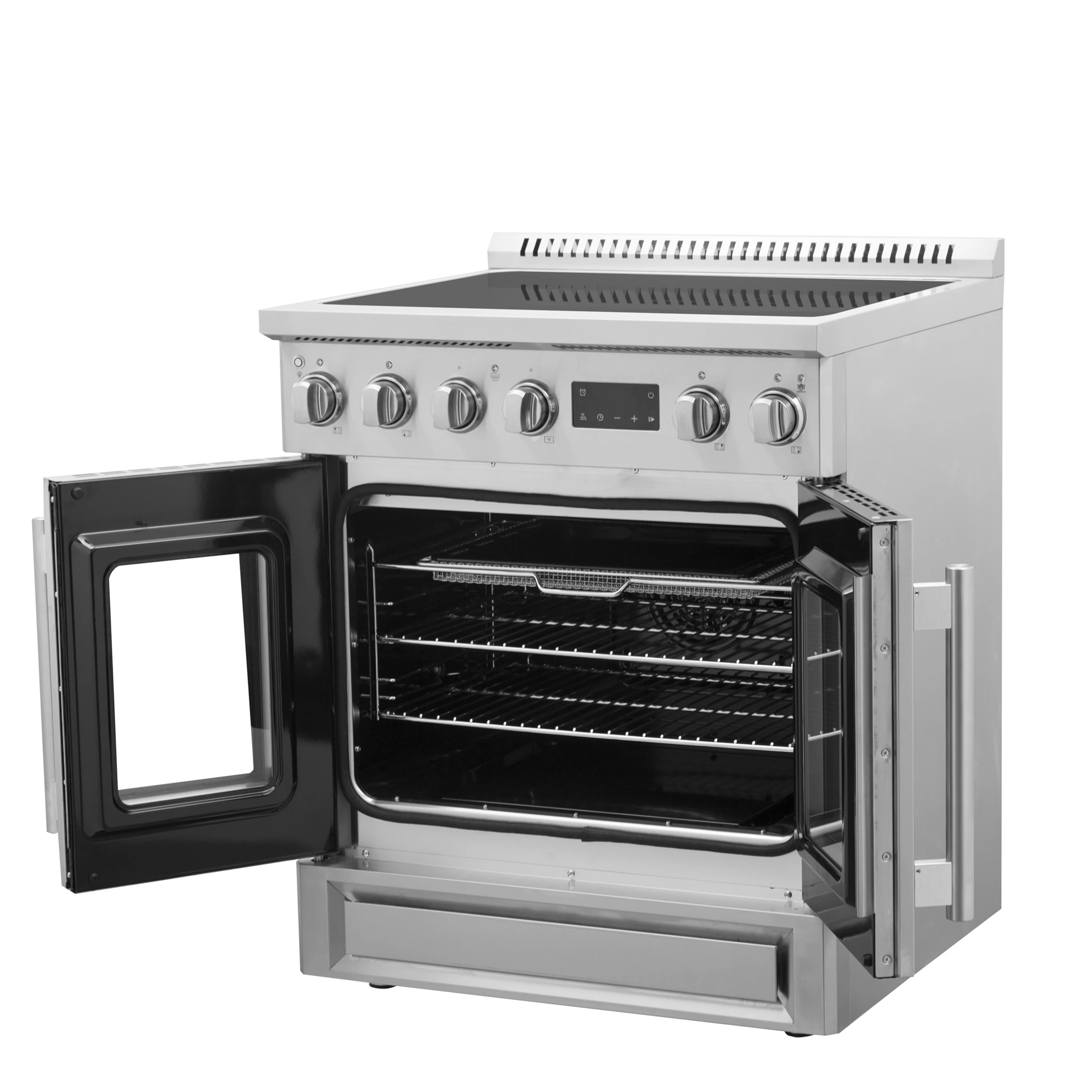 Torino 30 Inch French Door Induction Range with Air Fryer and True Convection Oven FFSIN095030