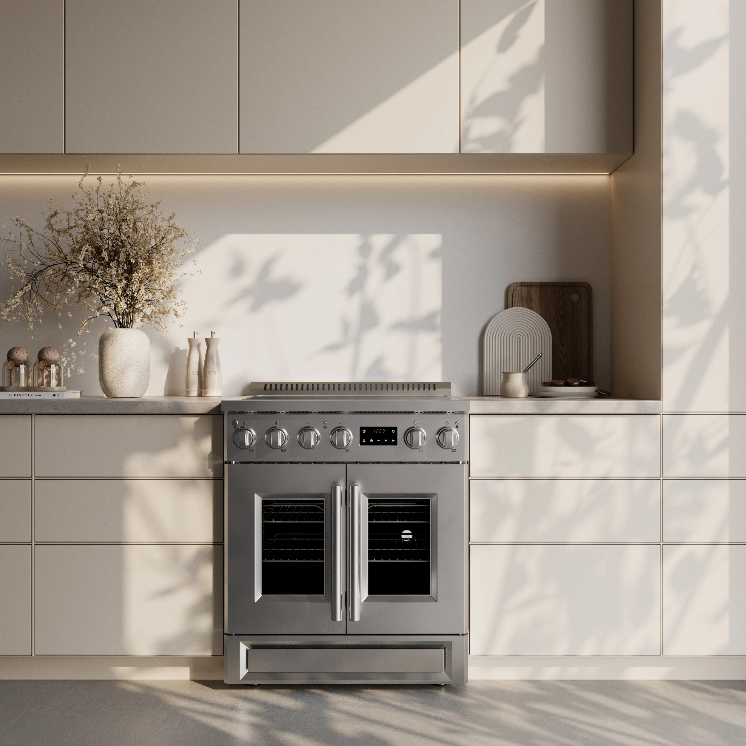 Torino 30 Inch French Door Induction Range with Air Fryer and True Convection Oven FFSIN095030