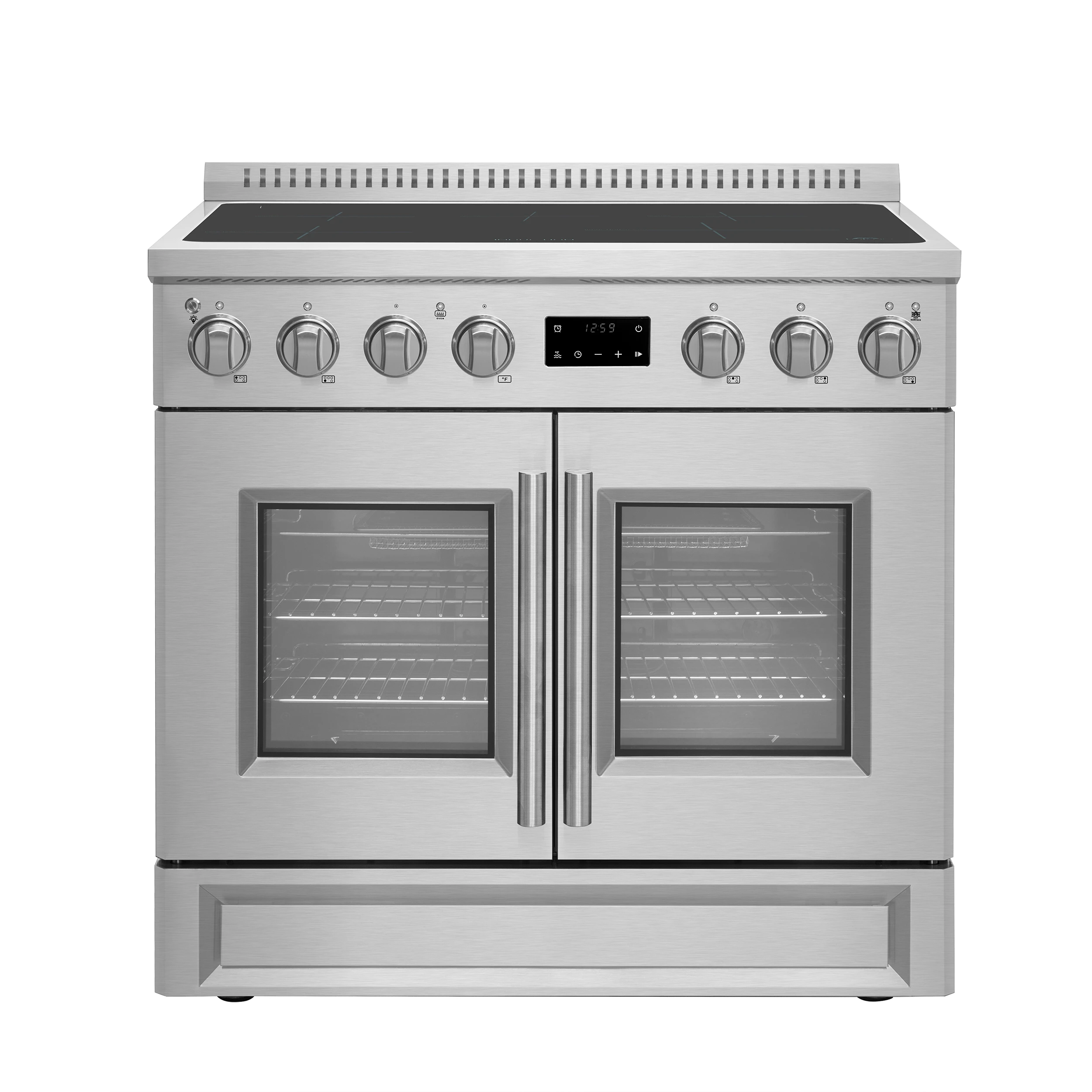 Torino 36 Inch French Door Induction Range with Air Fryer and True Convection Oven FFSIN095036