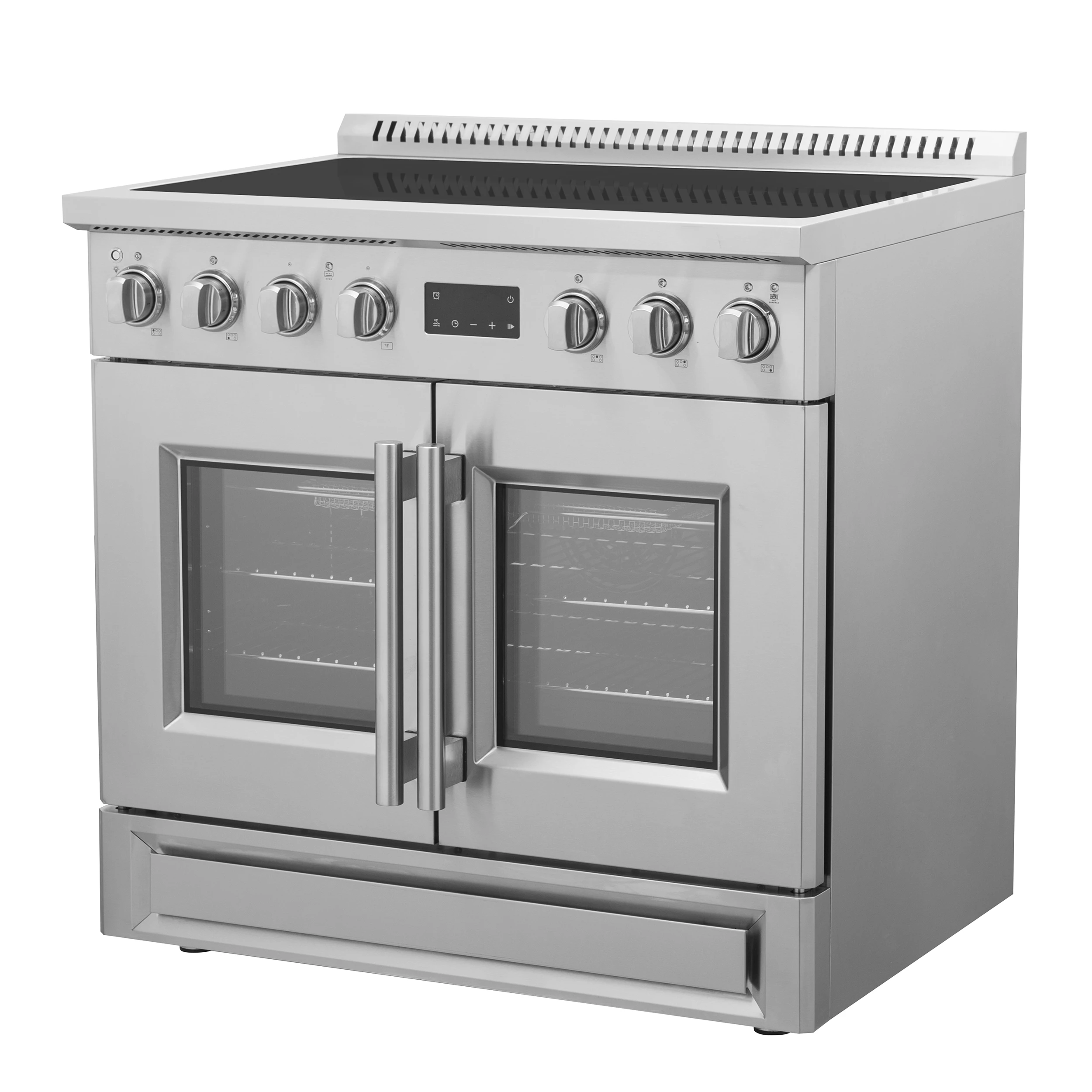 Torino 36 Inch French Door Induction Range with Air Fryer and True Convection Oven FFSIN095036