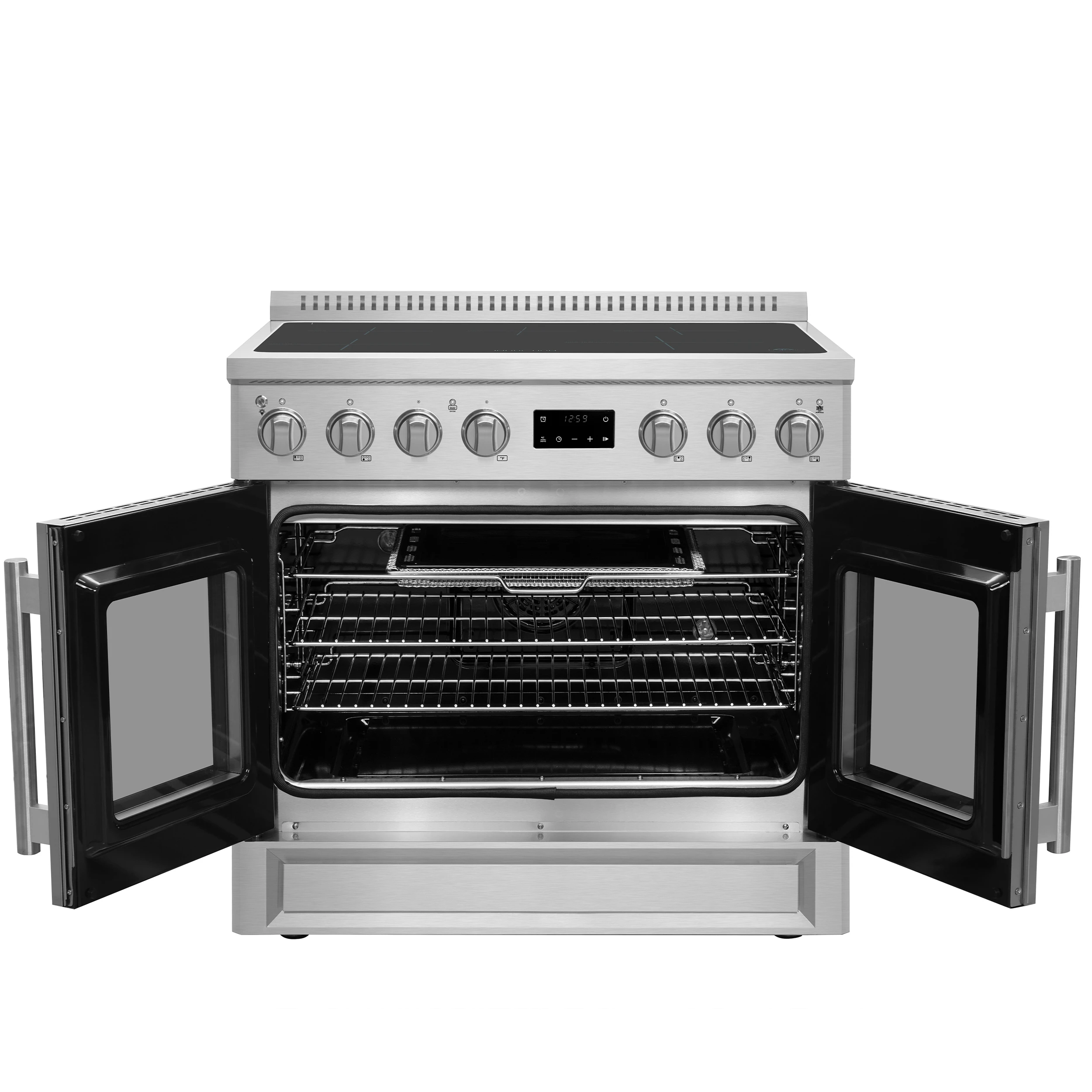Torino 36 Inch French Door Induction Range with Air Fryer and True Convection Oven FFSIN095036