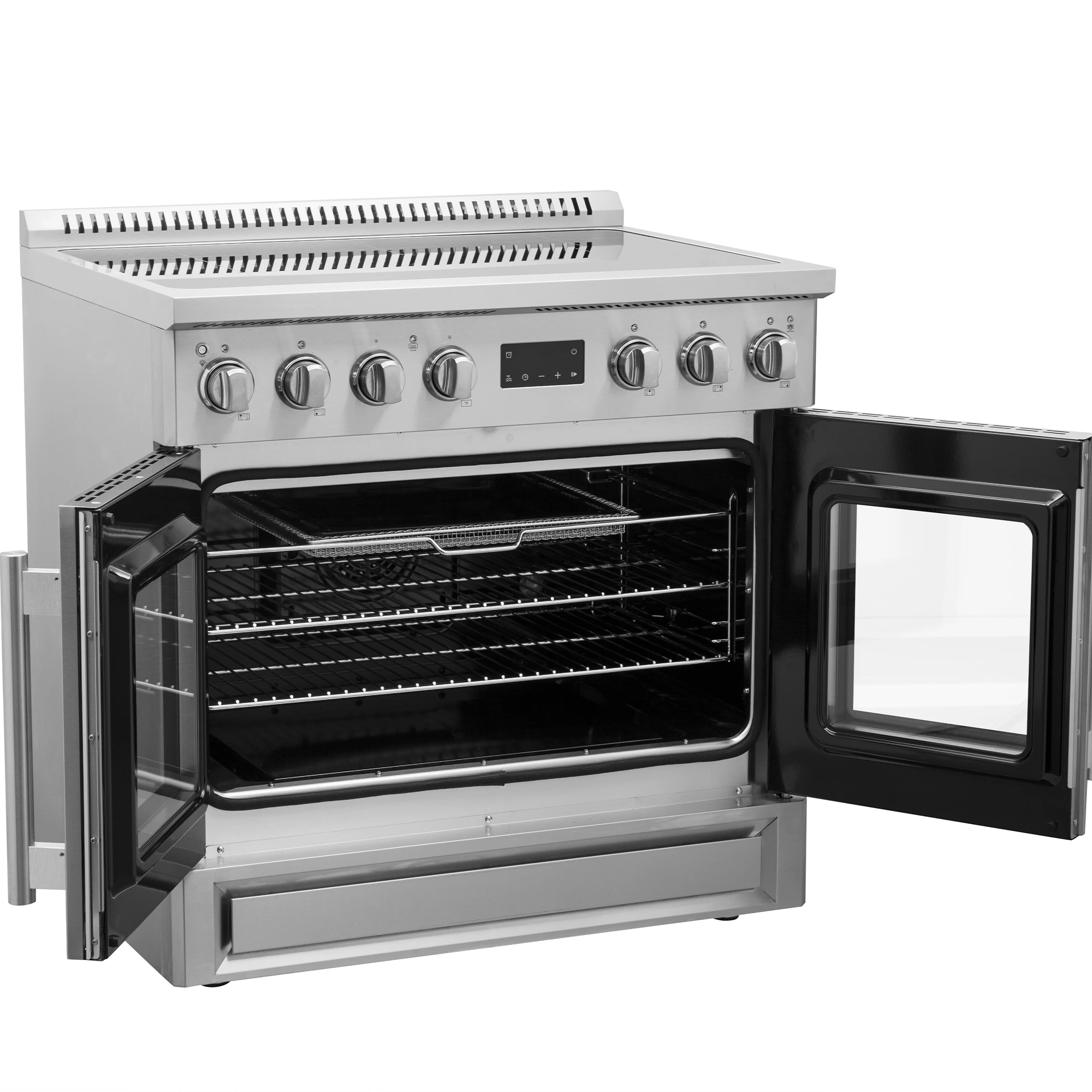 Torino 36 Inch French Door Induction Range with Air Fryer and True Convection Oven FFSIN095036