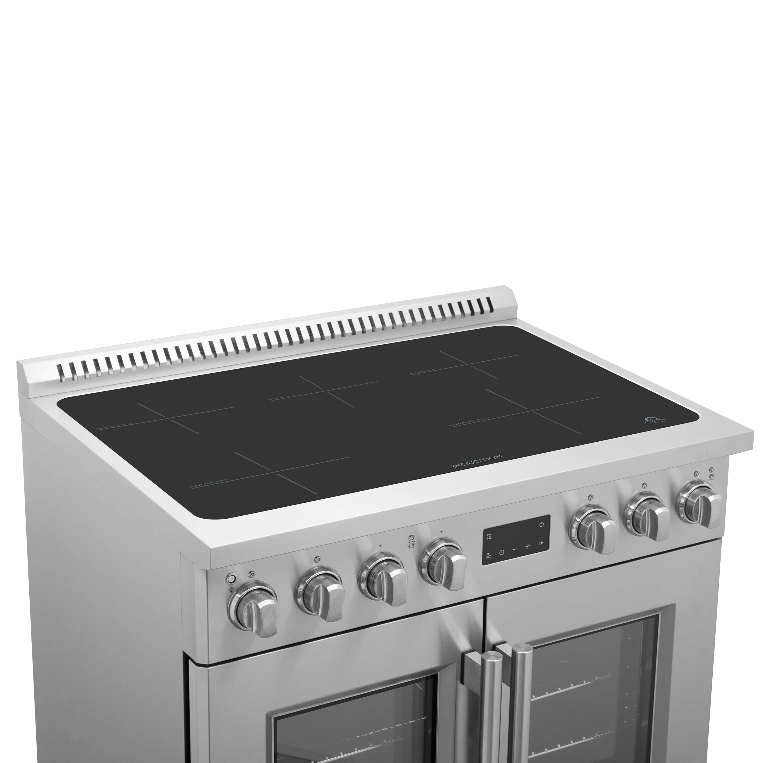 Torino 36 Inch French Door Induction Range with Air Fryer and True Convection Oven FFSIN095036