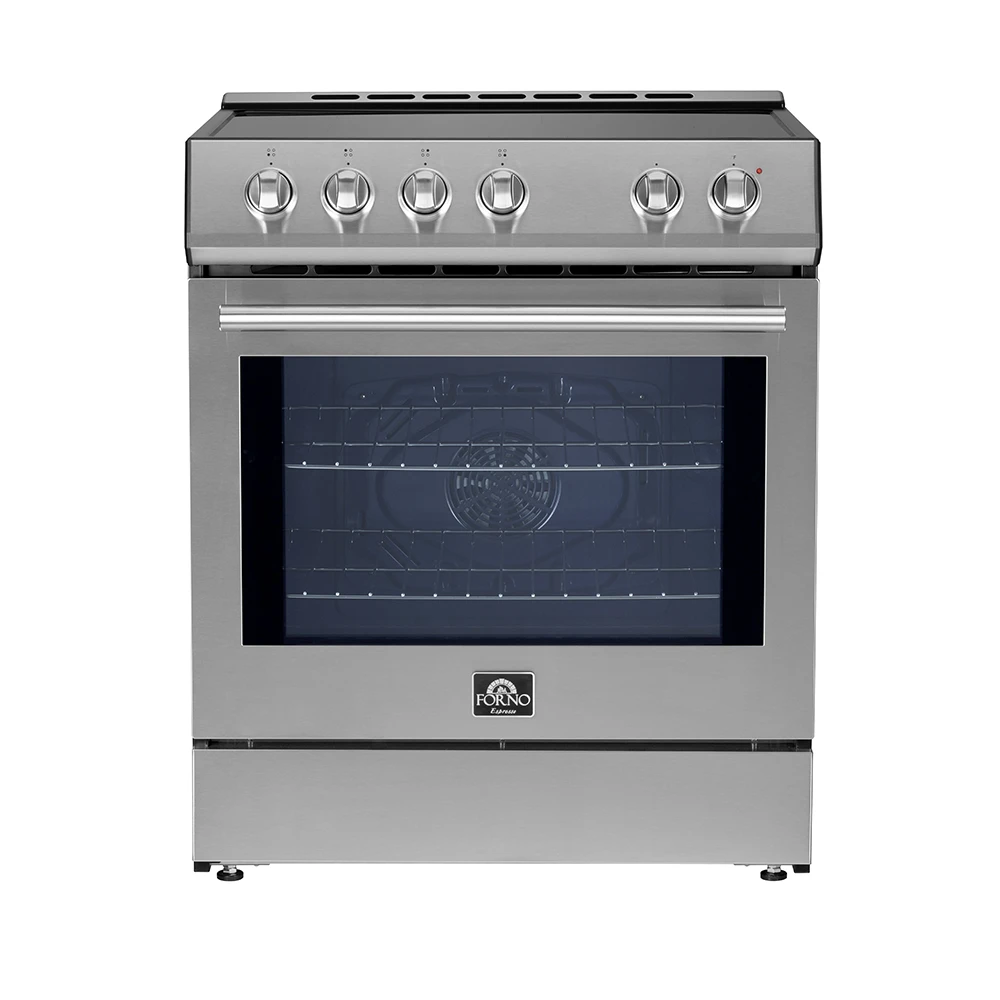 Leonardo Espresso 30-Inch Slide-In Stainless Steel Induction Range, Convection Oven, 5 Cooking Zones FFSIN098230