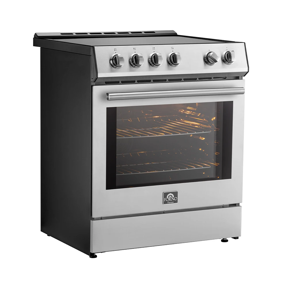 Leonardo Espresso 30-Inch Slide-In Stainless Steel Induction Range, Convection Oven, 5 Cooking Zones FFSIN098230