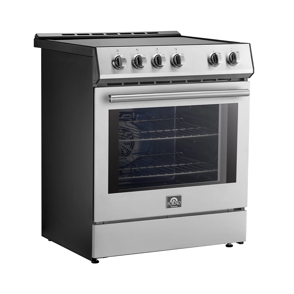 Leonardo Espresso 30-Inch Slide-In Stainless Steel Induction Range, Convection Oven, 5 Cooking Zones FFSIN098230