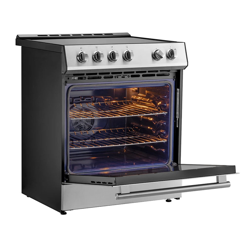 Leonardo Espresso 30-Inch Slide-In Stainless Steel Induction Range, Convection Oven, 5 Cooking Zones FFSIN098230