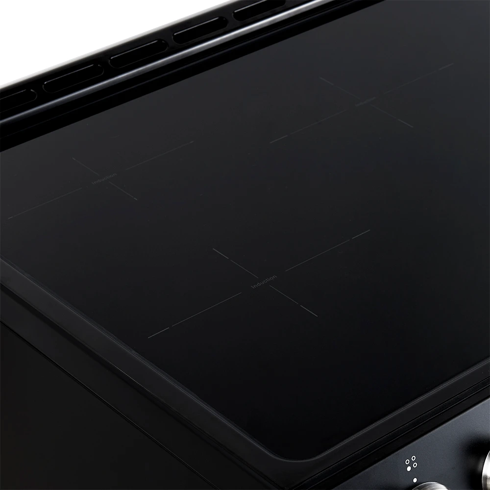 Leonardo Espresso 30-Inch Slide-In Black Induction Range, Convection Oven, 5 Cooking Zones, Touch Control Panel FFSIN098230BLK