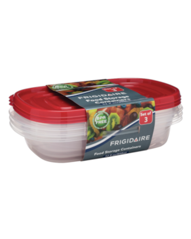 3-Pack 32oz Plastic Rectangular Storage Container FGD43334