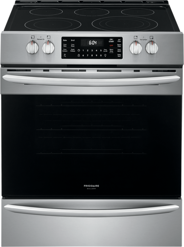 Frigidaire Gallery 30" Front Control Electric Range with Air Fry Stainless Steel FGEH3047VF Picture 1