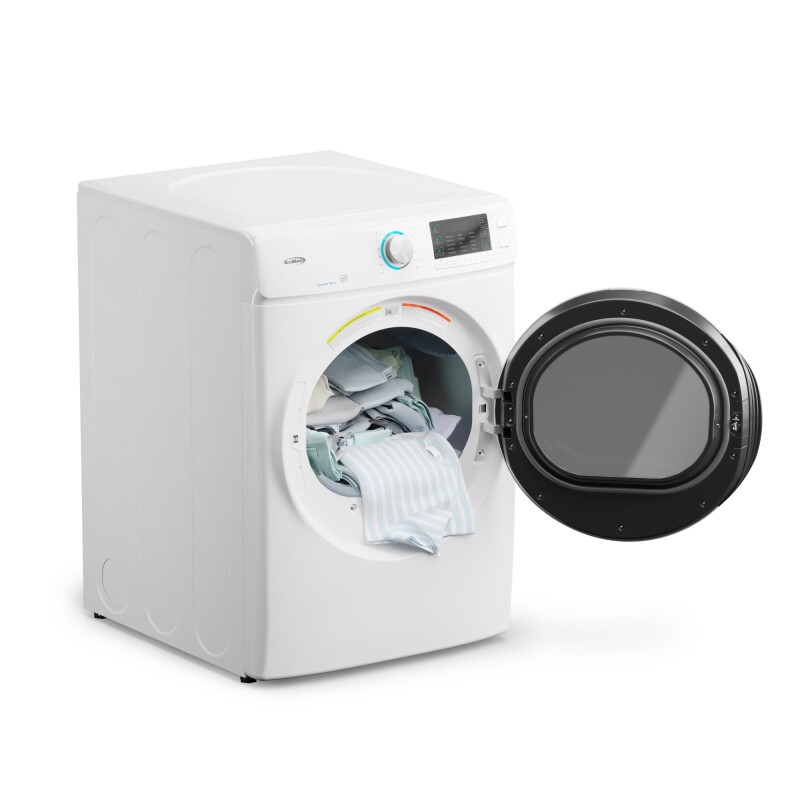 8 cu. ft. Large Capacity Stackable Vented Electric Front Load Dryer in White, 240V FLD8CWH