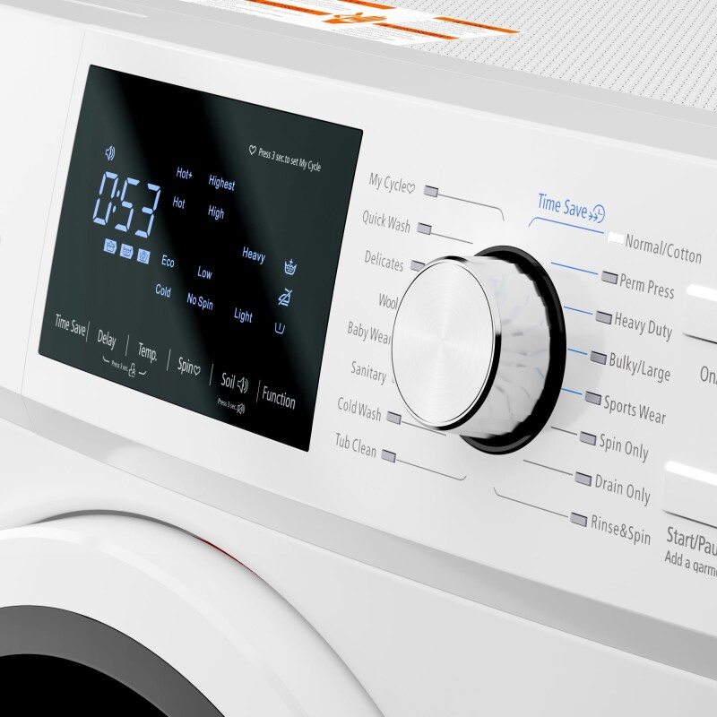 2.7 cu. ft. Stackable Front Load Compact Washing Machine in White FLW3CWH
