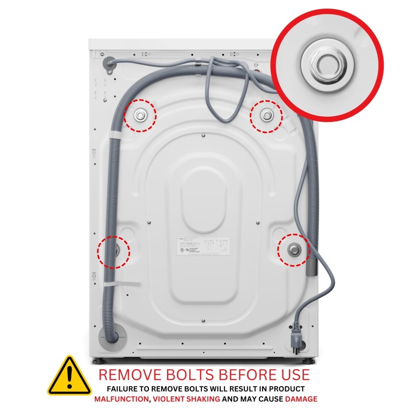 2.7 cu. ft. Stackable Front Load Compact Washing Machine in White FLW3CWH