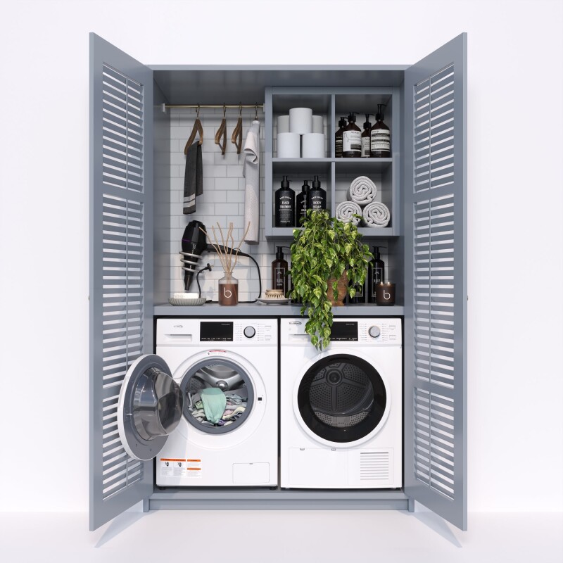2.7 cu. ft. Stackable Front Load Compact Washing Machine in White FLW3CWH