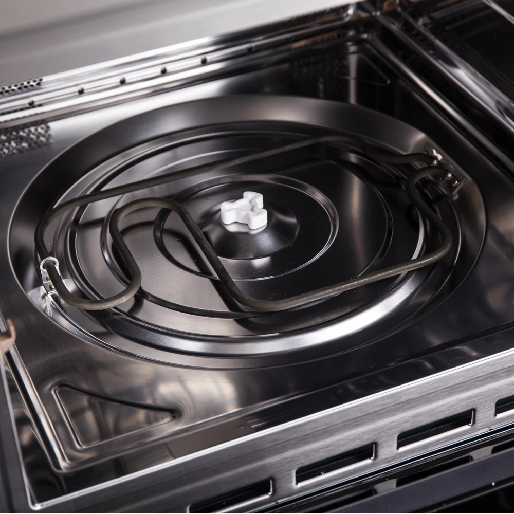 Oliena Espresso Black 30-Inch Built-In Microwave and Convection Oven Combo, 1.6 cu.ft, 1750W Convection, 1000W Microwave, Stainless Steel Interior, Glass Touch Controls, Sensor Cooking FMWDR309330BLK