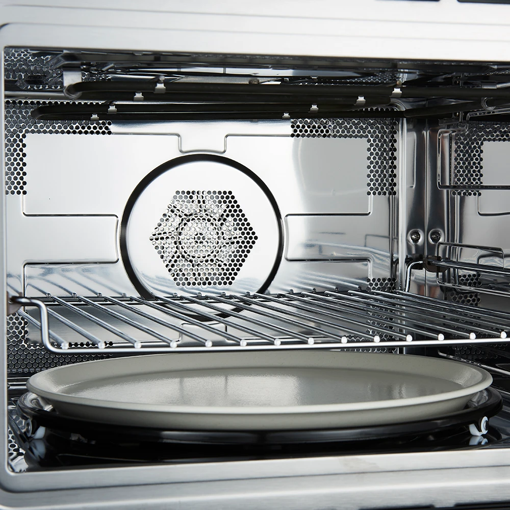 Oliena Espresso Black 30-Inch Built-In Microwave and Convection Oven Combo, 1.6 cu.ft, 1750W Convection, 1000W Microwave, Stainless Steel Interior, Glass Touch Controls, Sensor Cooking FMWDR309330BLK