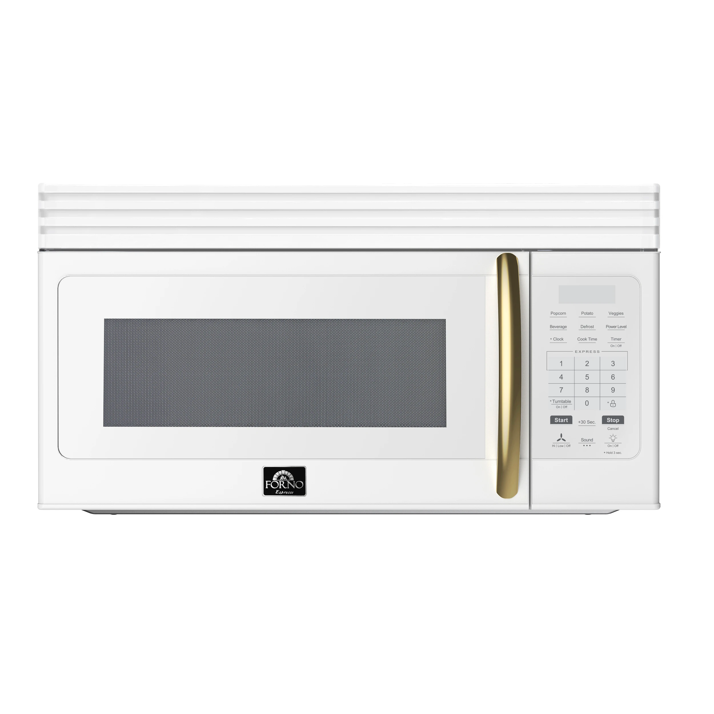 Scalo 30-Inch Over the Range Microwave, White – 1.6 cu.ft, 300 CFM Vent, Touch Control, LED Light FOTR300730WHT