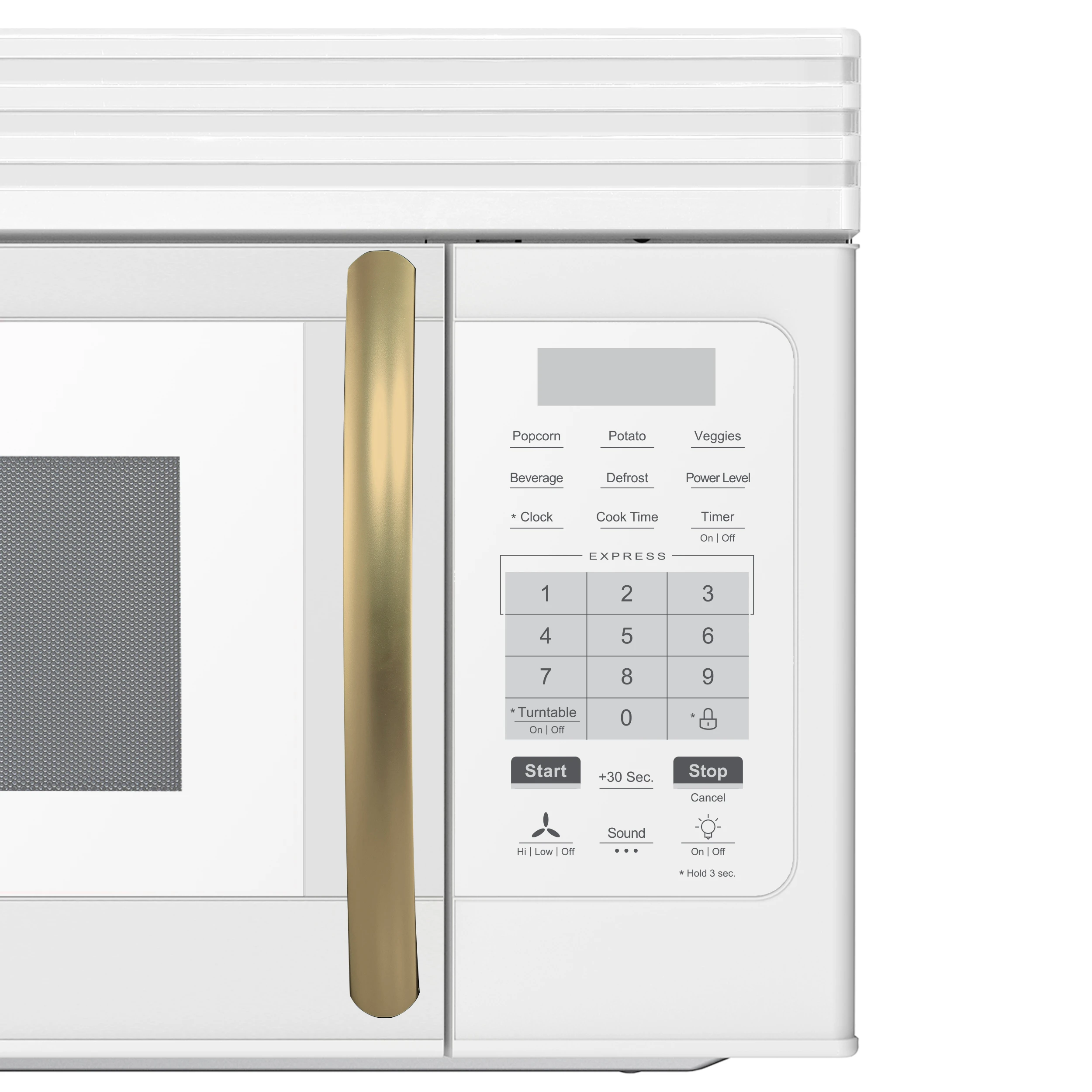 Scalo 30-Inch Over the Range Microwave, White – 1.6 cu.ft, 300 CFM Vent, Touch Control, LED Light FOTR300730WHT