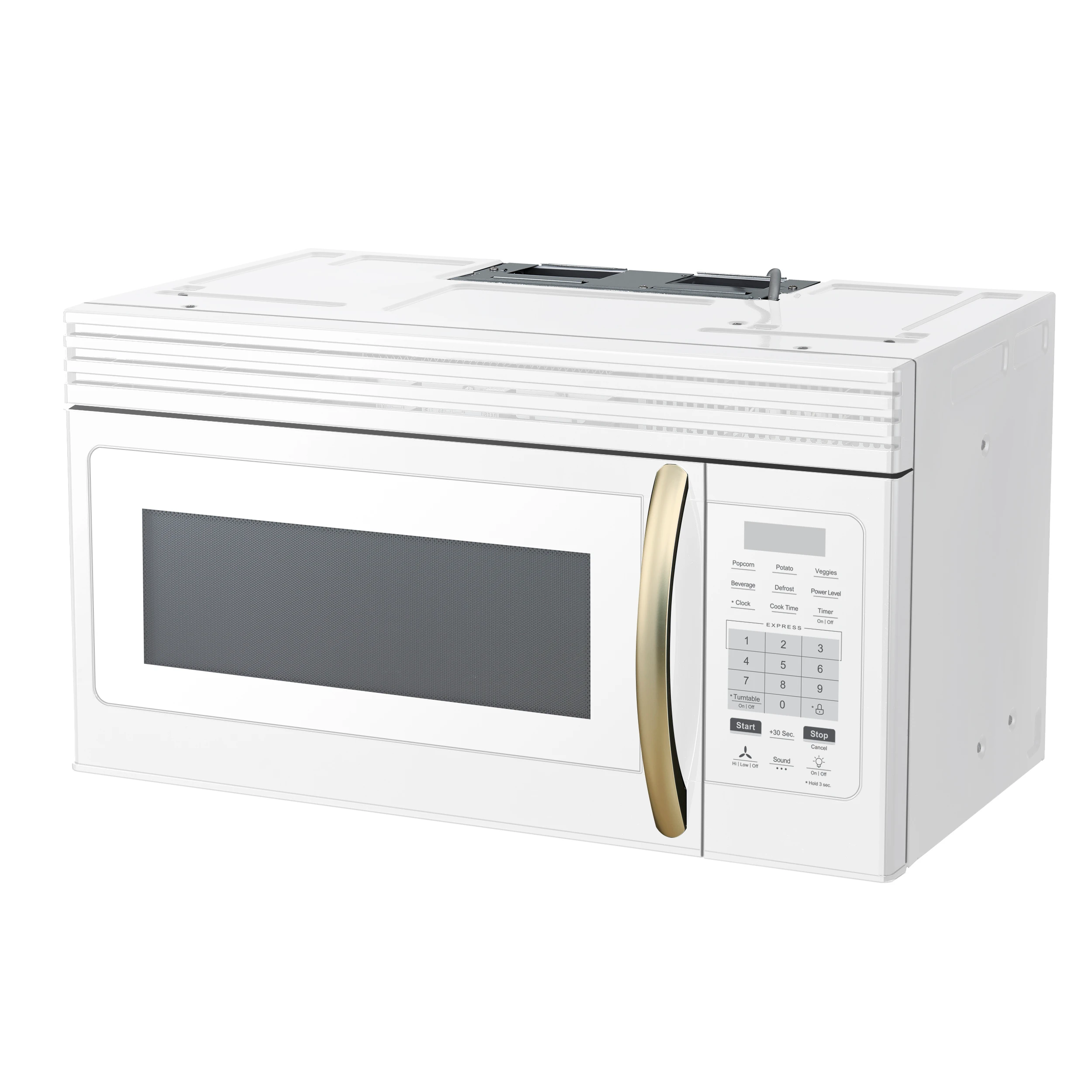 Scalo 30-Inch Over the Range Microwave, White – 1.6 cu.ft, 300 CFM Vent, Touch Control, LED Light FOTR300730WHT
