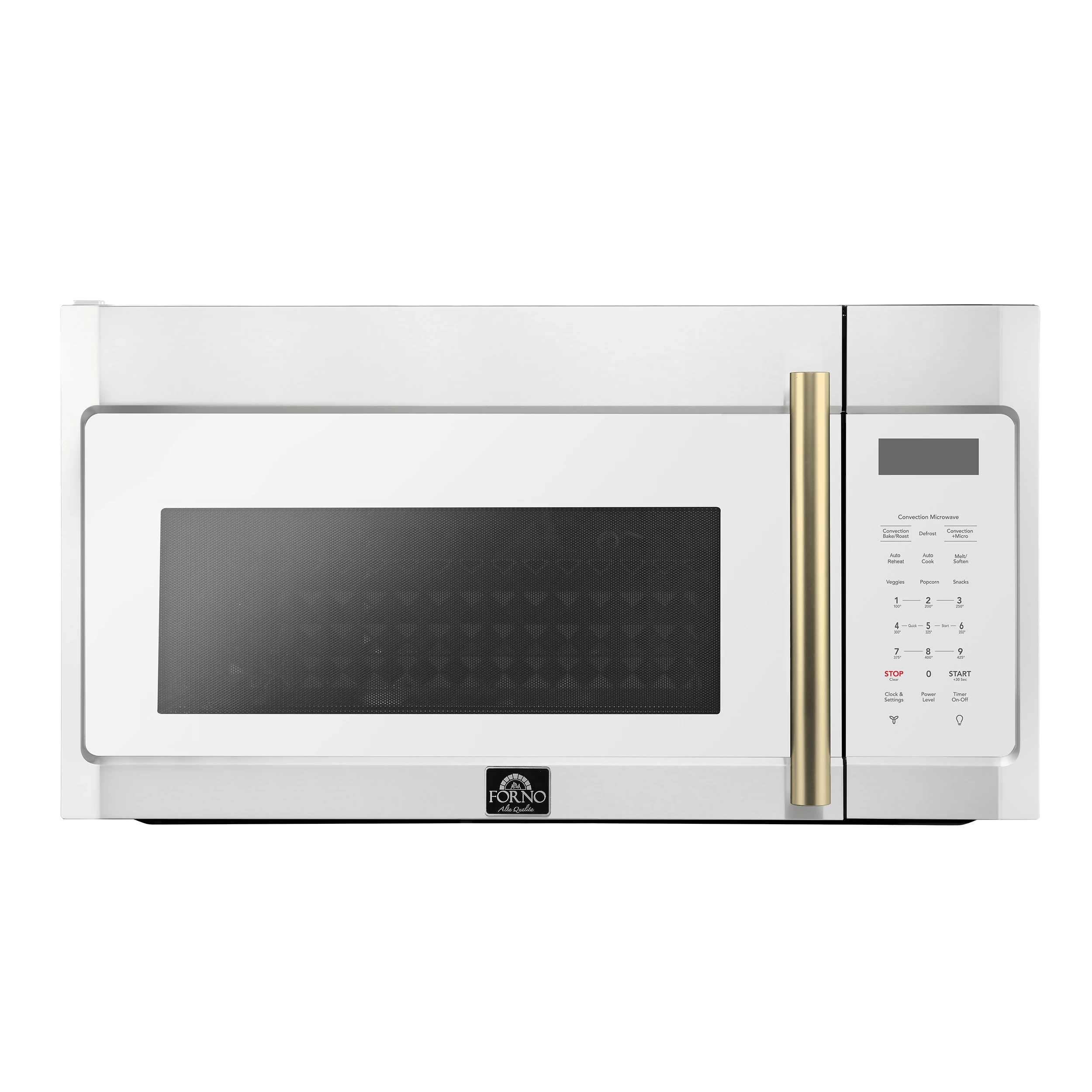 Fornace 30-Inch Over the Range Convection Microwave, White – 1.5 cu.ft, 300 CFM Vent, Touch Control, LED Light FOTR303830WHT