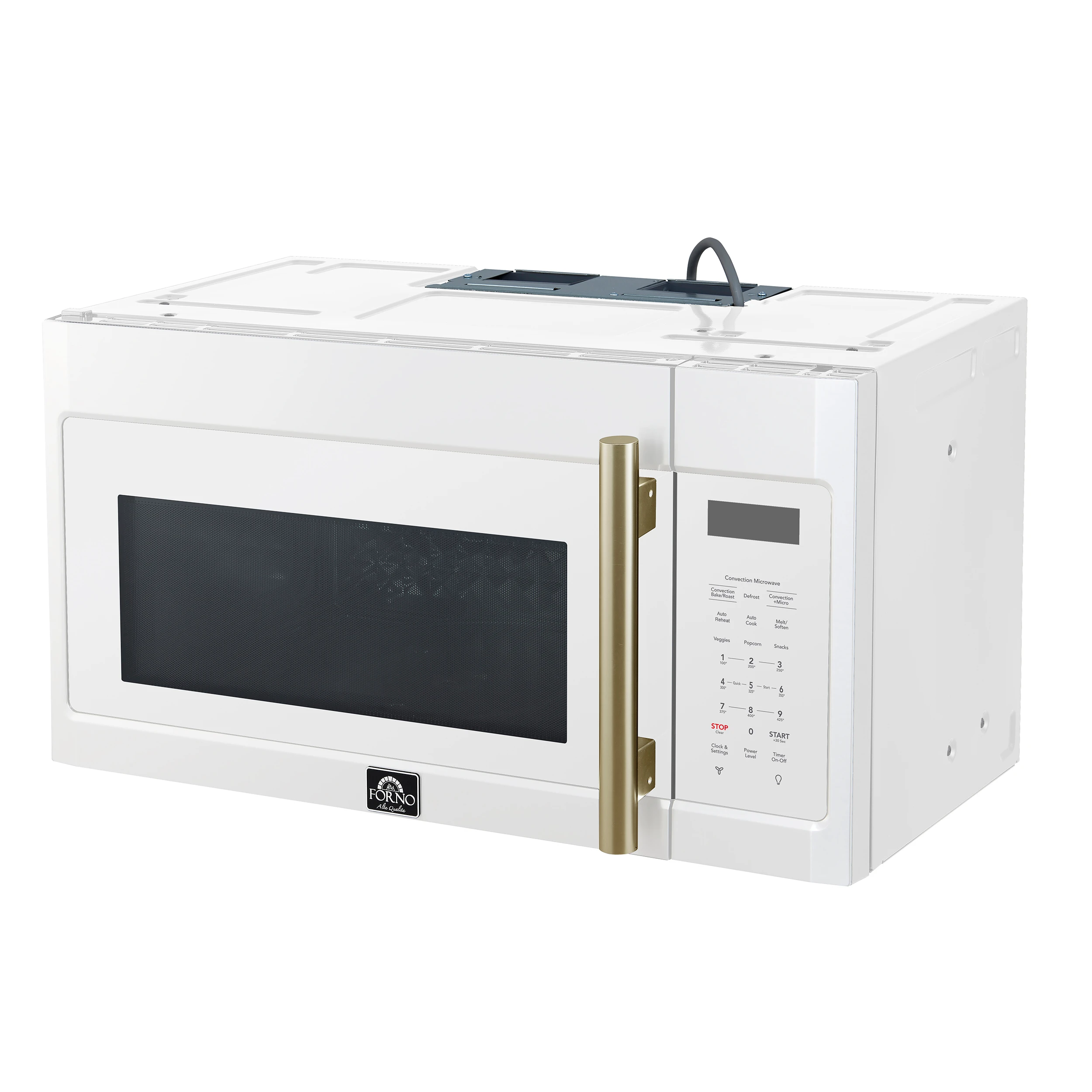 Fornace 30-Inch Over the Range Convection Microwave, White – 1.5 cu.ft, 300 CFM Vent, Touch Control, LED Light FOTR303830WHT