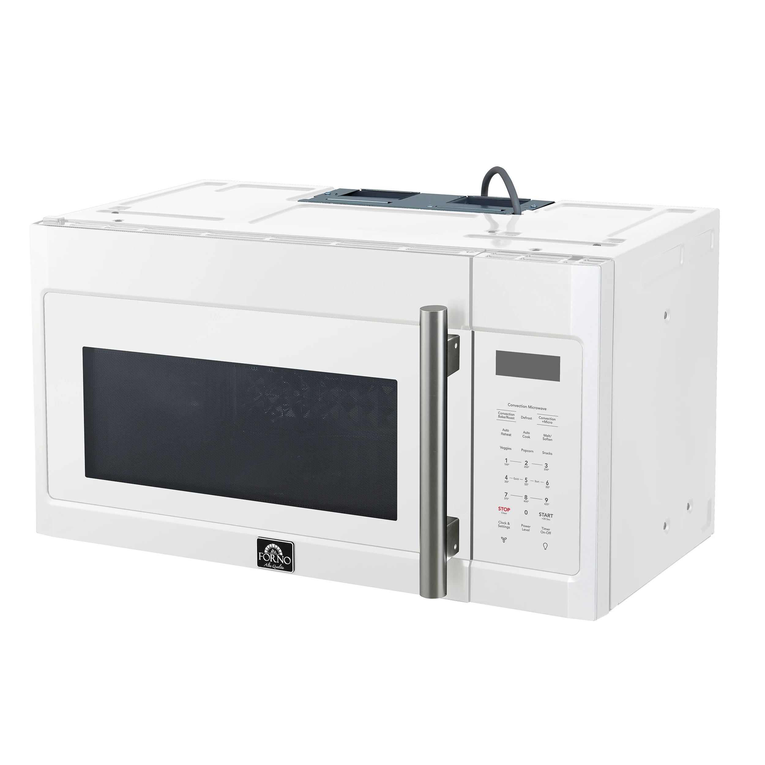 Fornace 30-Inch Over the Range Convection Microwave, White – 1.5 cu.ft, 300 CFM Vent, Touch Control, LED Light FOTR303830WHT