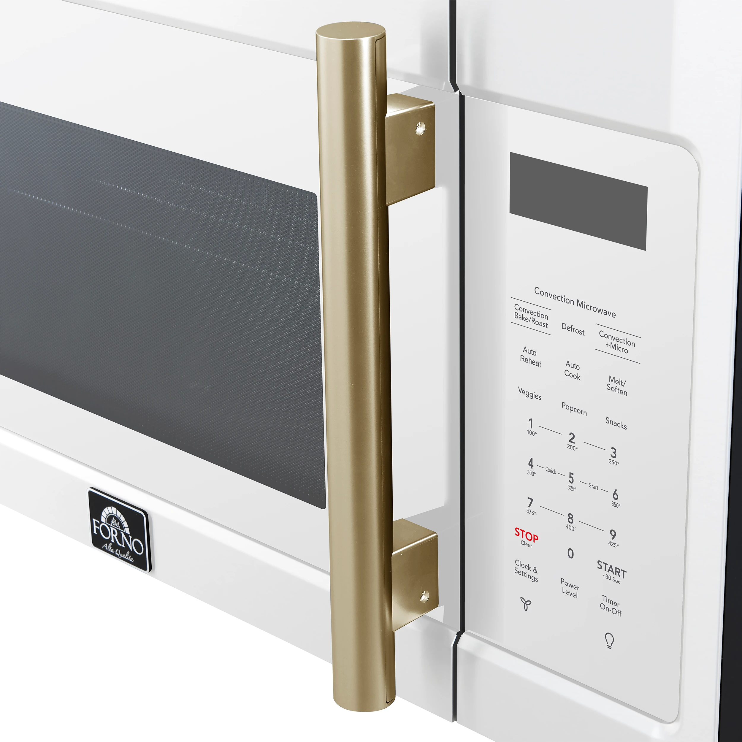 Fornace 30-Inch Over the Range Convection Microwave, White – 1.5 cu.ft, 300 CFM Vent, Touch Control, LED Light FOTR303830WHT