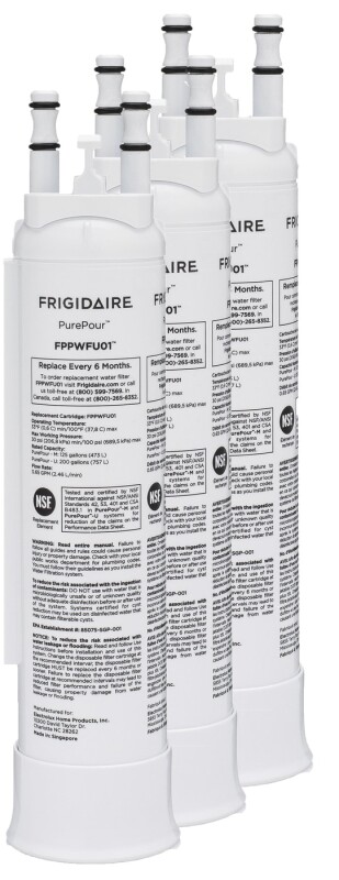 Frigidaire PurePour Water and Ice Refrigerator Filter PWF-1™ - Set of 3 White FPPWFU013PAK Picture 1