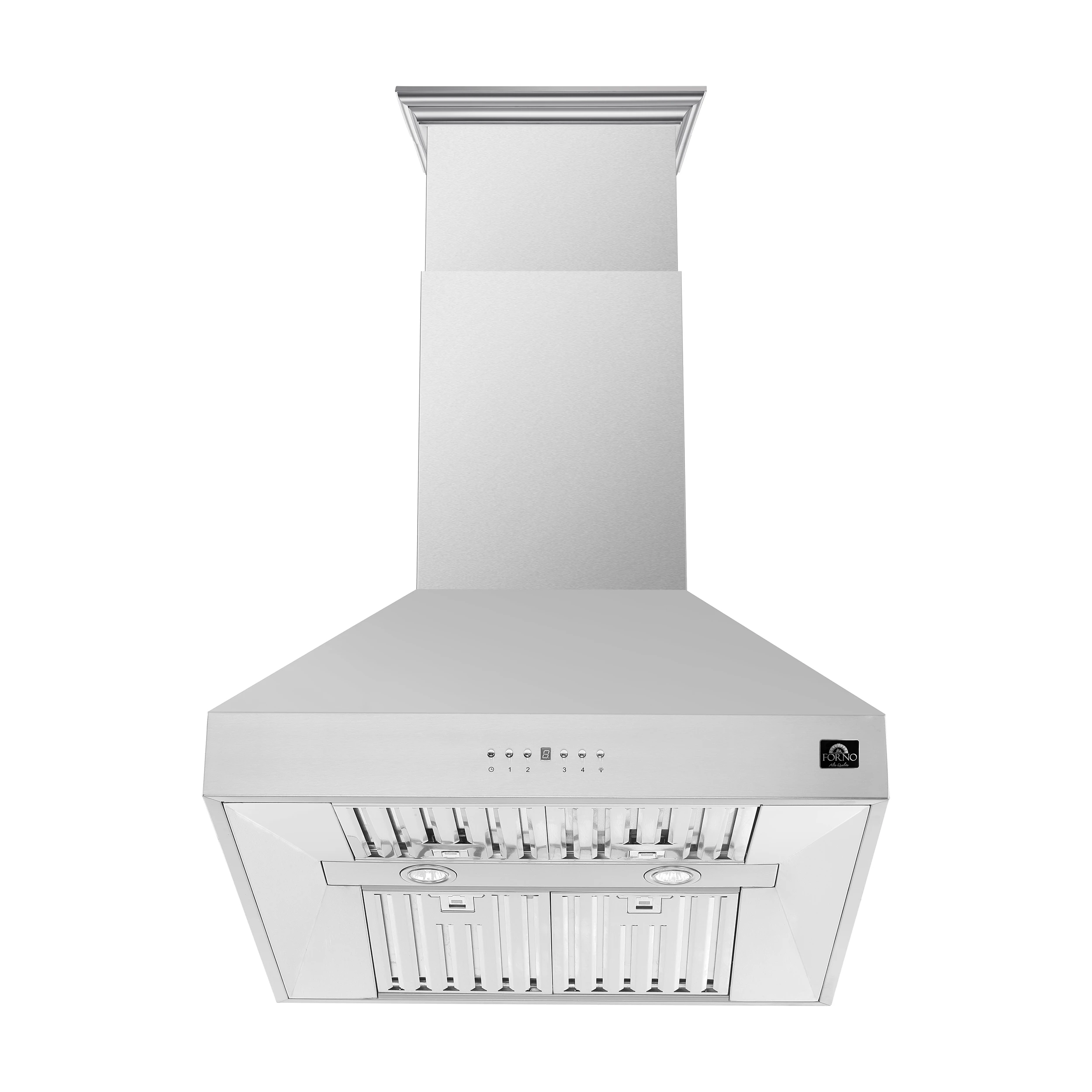 Coppito 30-Inch Island Range Hood, Stainless Steel, LED Lighting, Adjustable Fan Speeds FRHIS512930