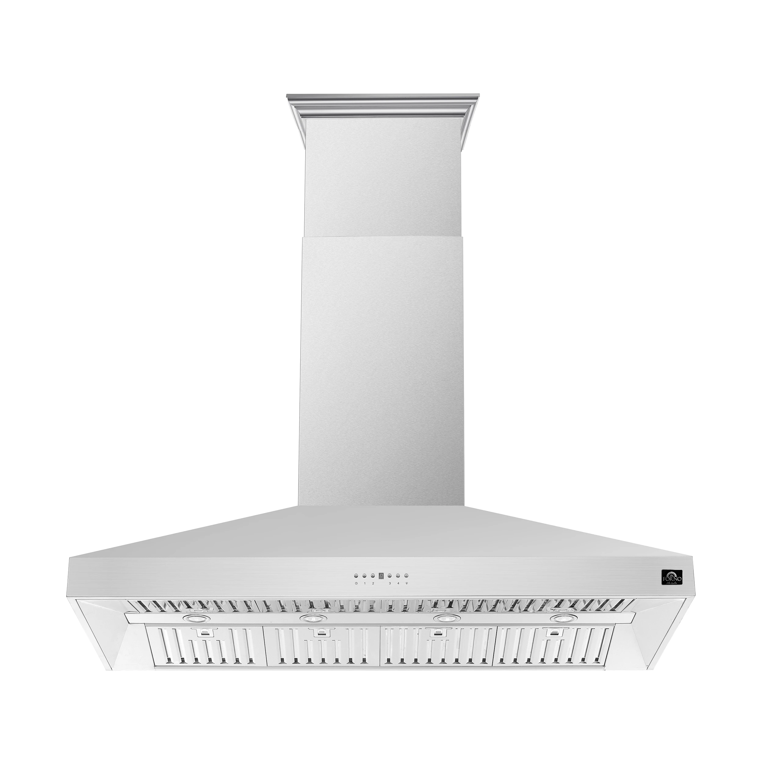 Coppito 60-Inch Island Range Hood, Stainless Steel, LED Lighting, Adjustable Fan Speeds FRHIS512960