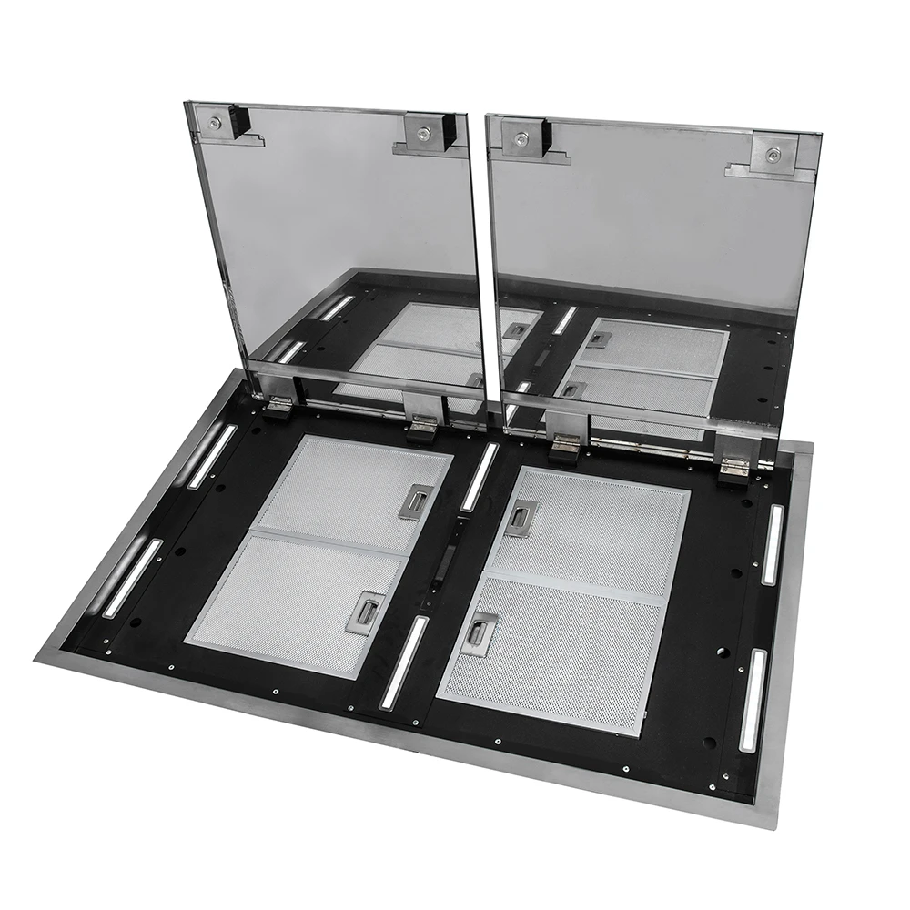 Arezzo 44-Inch Recessed Ceiling Range Hood, Dual Motors, 1200 CFM, Hybrid Filters, Remote Control FRHRE531244