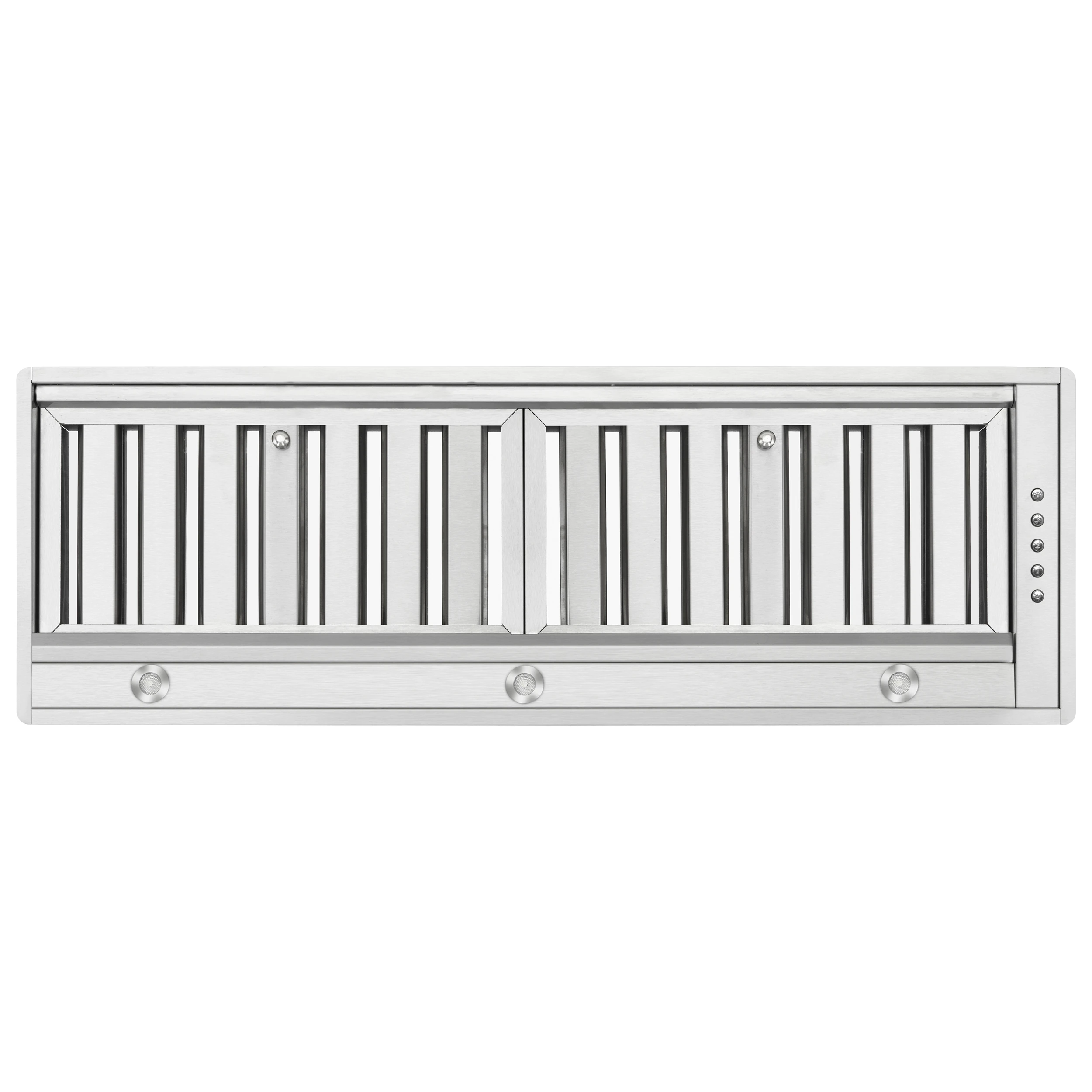 Frassanito 36-Inch Recessed Range Hood, 450 CFM, Stainless Steel Baffle Filters, LED Lighting FRHRE534636