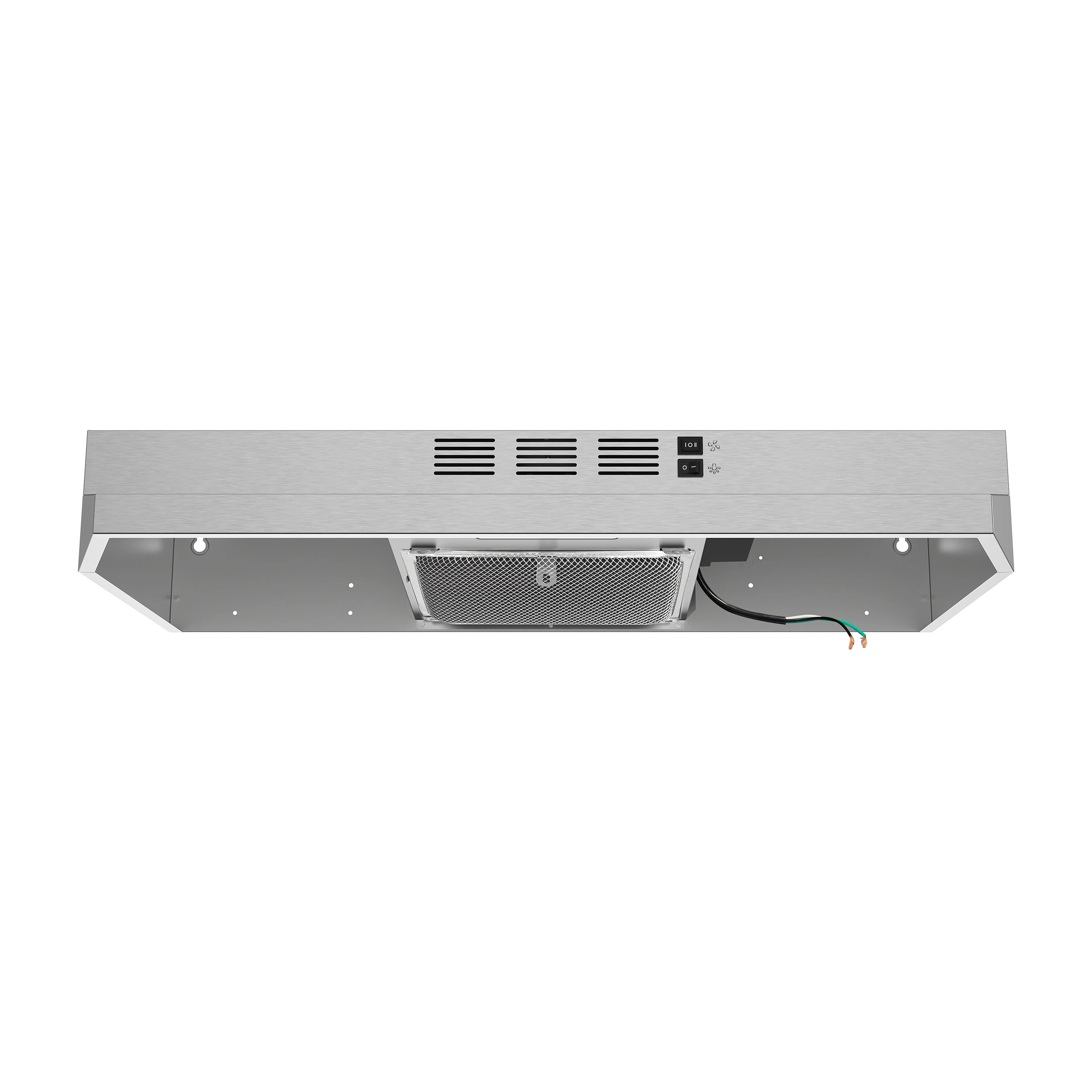 Cappa 30-Inch Under Cabinet Range Hood, Stainless Steel, 200 CFM, Convertible, LED Lighting FRHUC520030