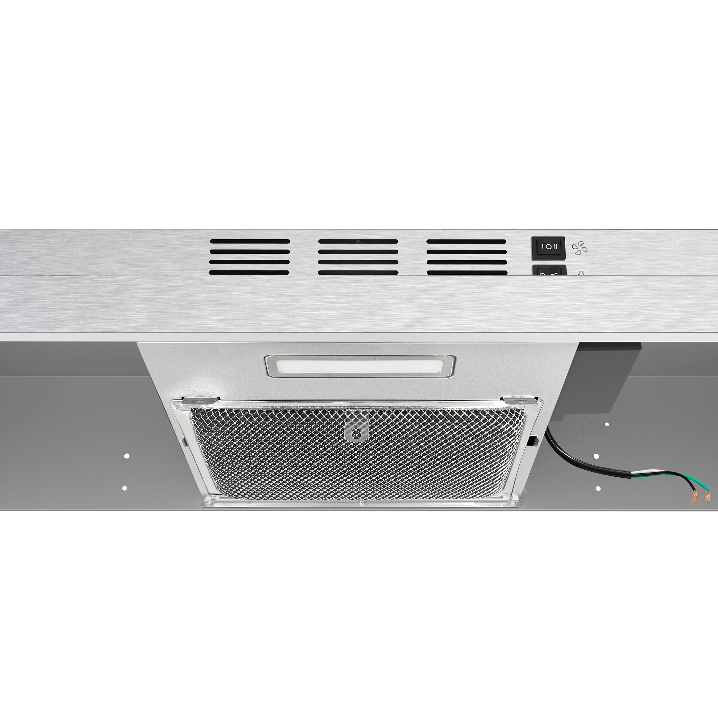 Cappa 30-Inch Under Cabinet Range Hood, Stainless Steel, 200 CFM, Convertible, LED Lighting FRHUC520030