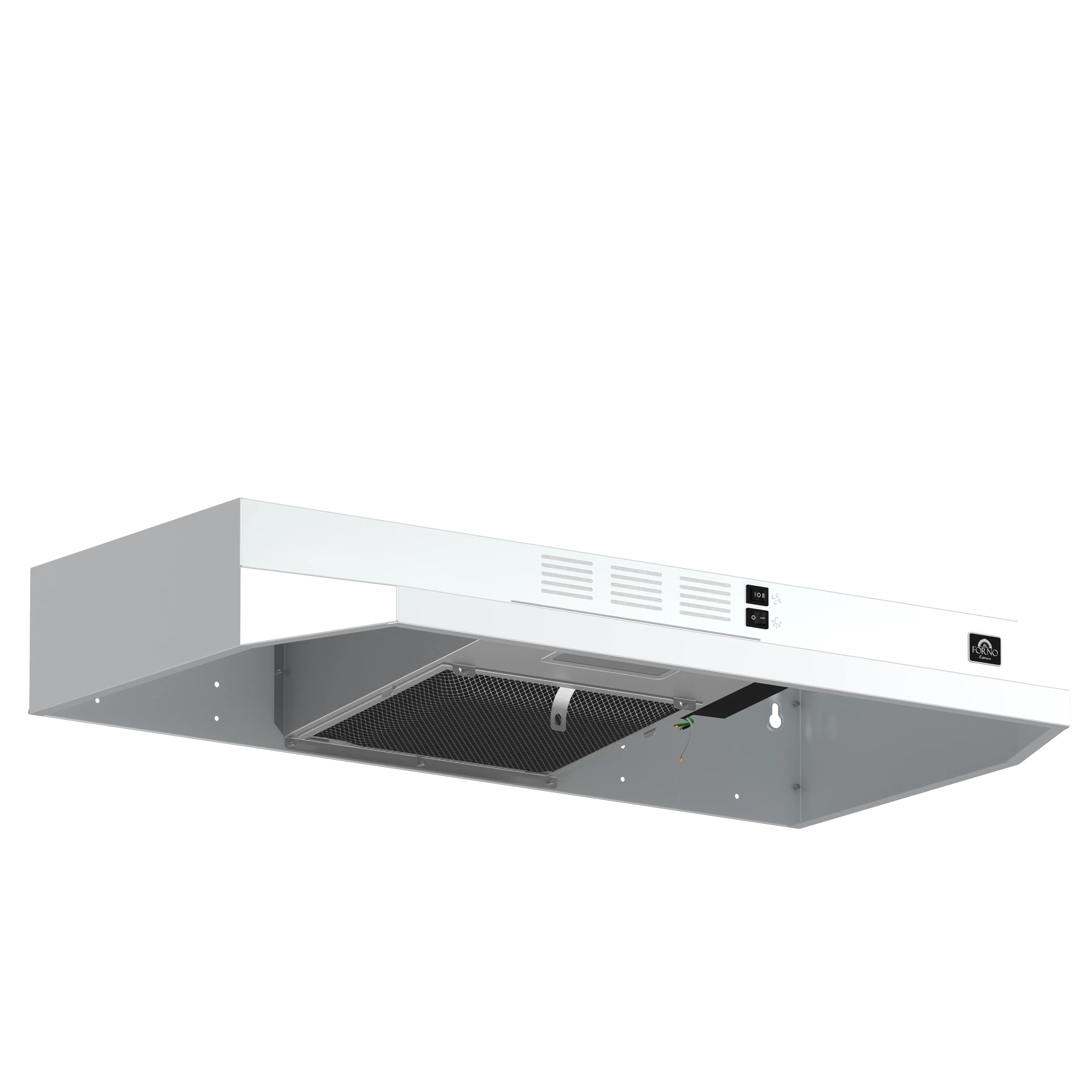 Cappa 30-Inch Under Cabinet Range Hood, White, 200 CFM, Convertible, LED Lighting FRHUC520030WHT