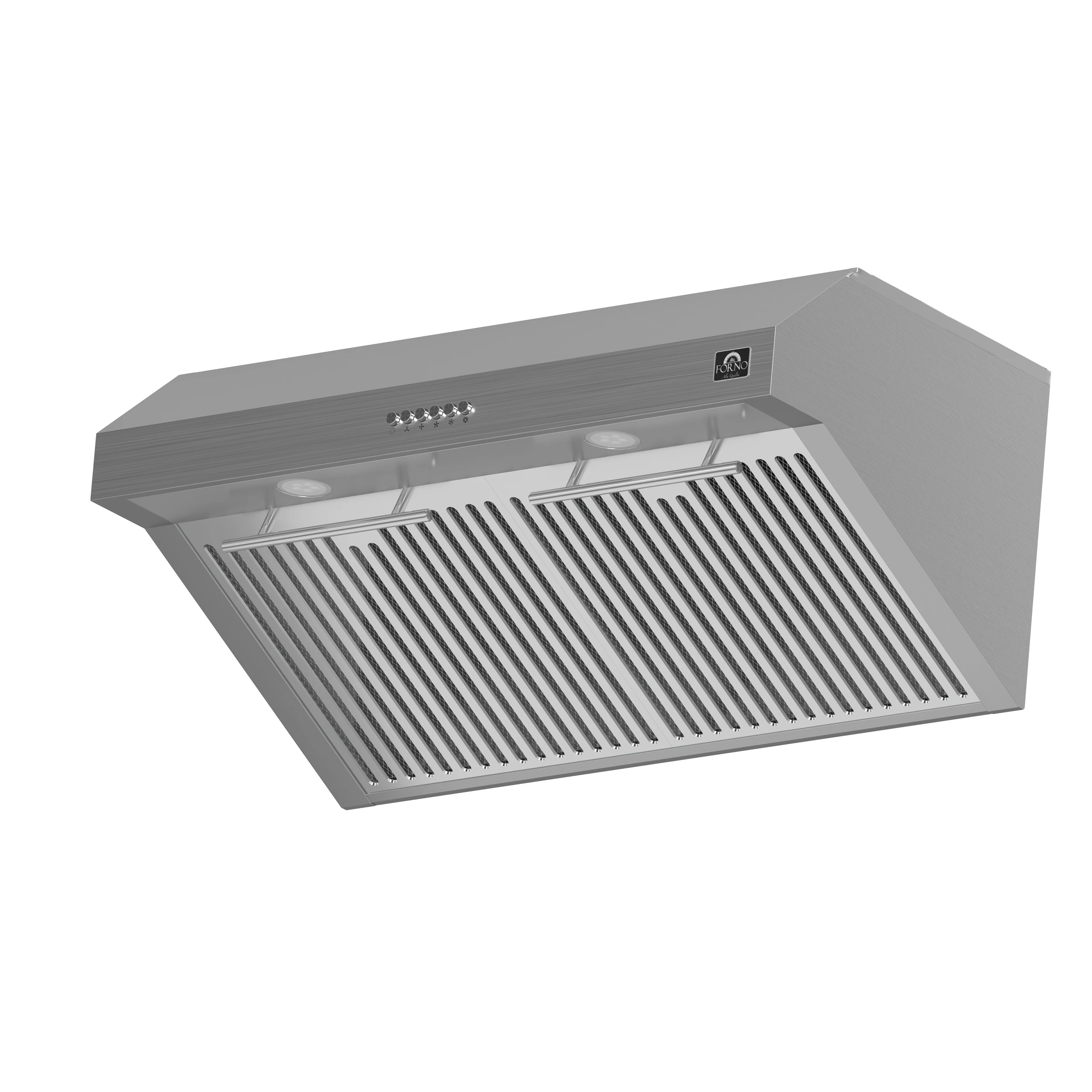 Bari Espresso 30-Inch Under Cabinet Range Hood, Stainless Steel, 400 CFM, LED Lighting, Dishwasher-Safe Baffle Filters, 4-Speed Fan Control FRHUC525530