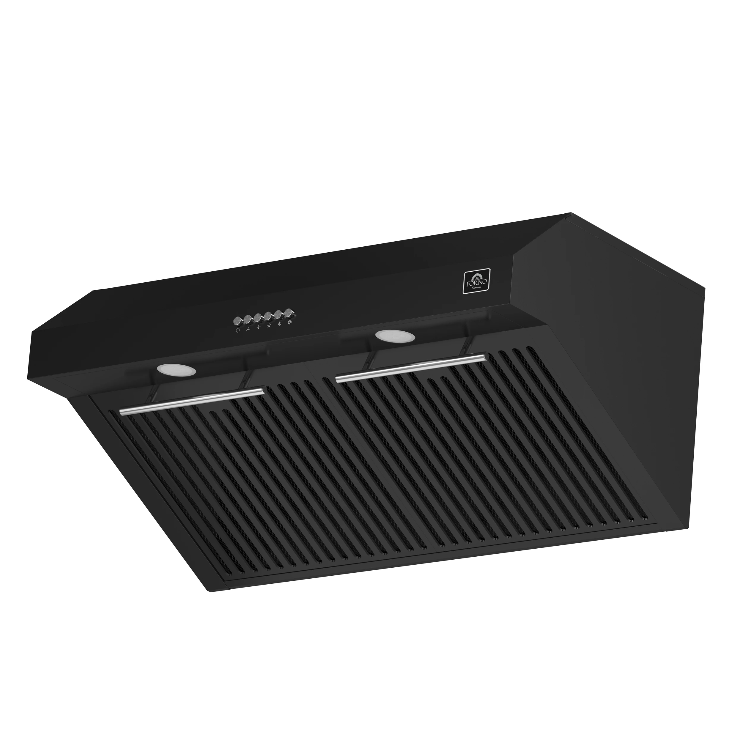 Bari Espresso 30-Inch Under Cabinet Range Hood, Black, 600 CFM, LED Lighting, Dishwasher-Safe Baffle Filters, 3-Speed Fan Control FRHUC525530BLK