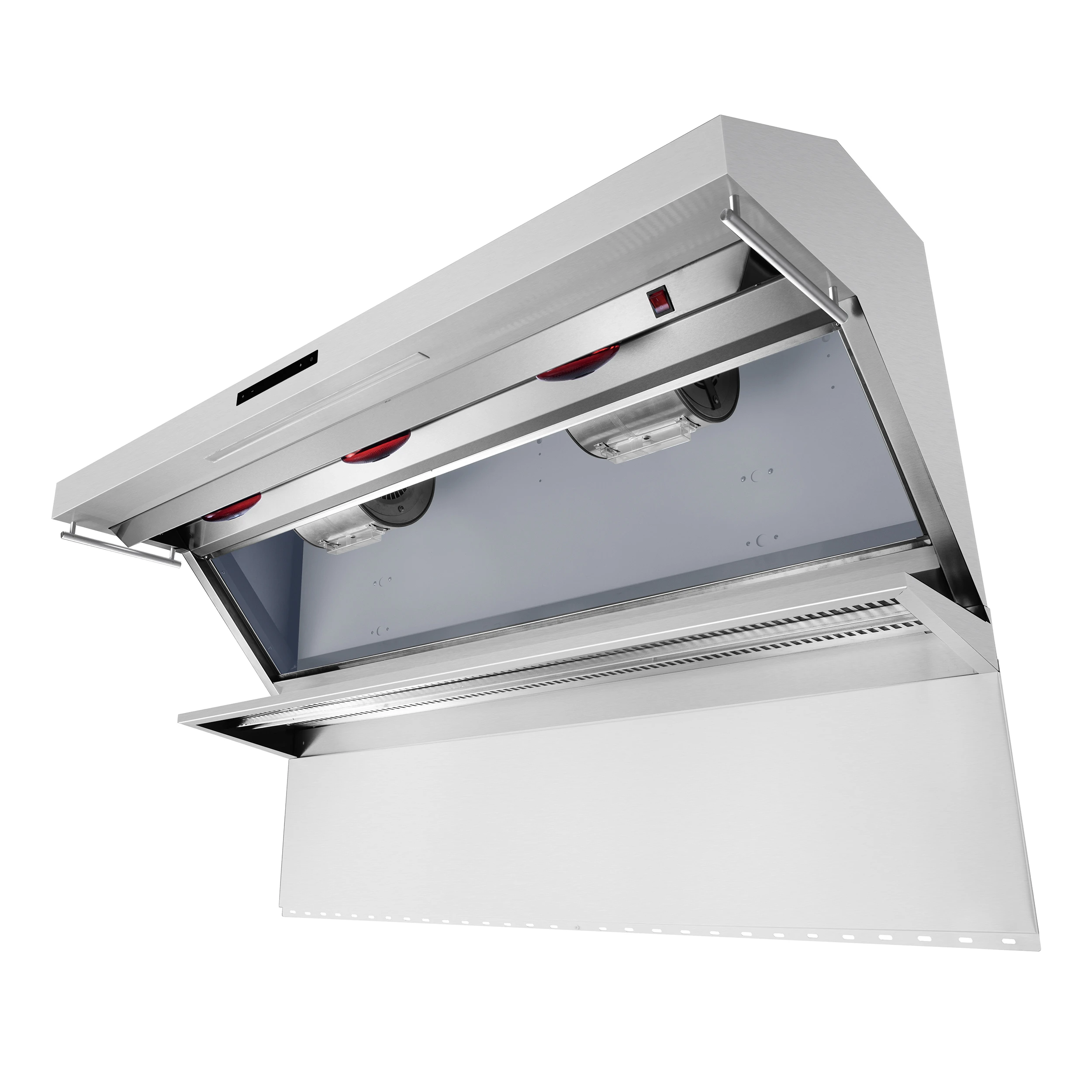 Savona 60-Inch Wall Mount Range Hood, Baffle Filters & Backsplash, Heating Lamps FRHWM502960