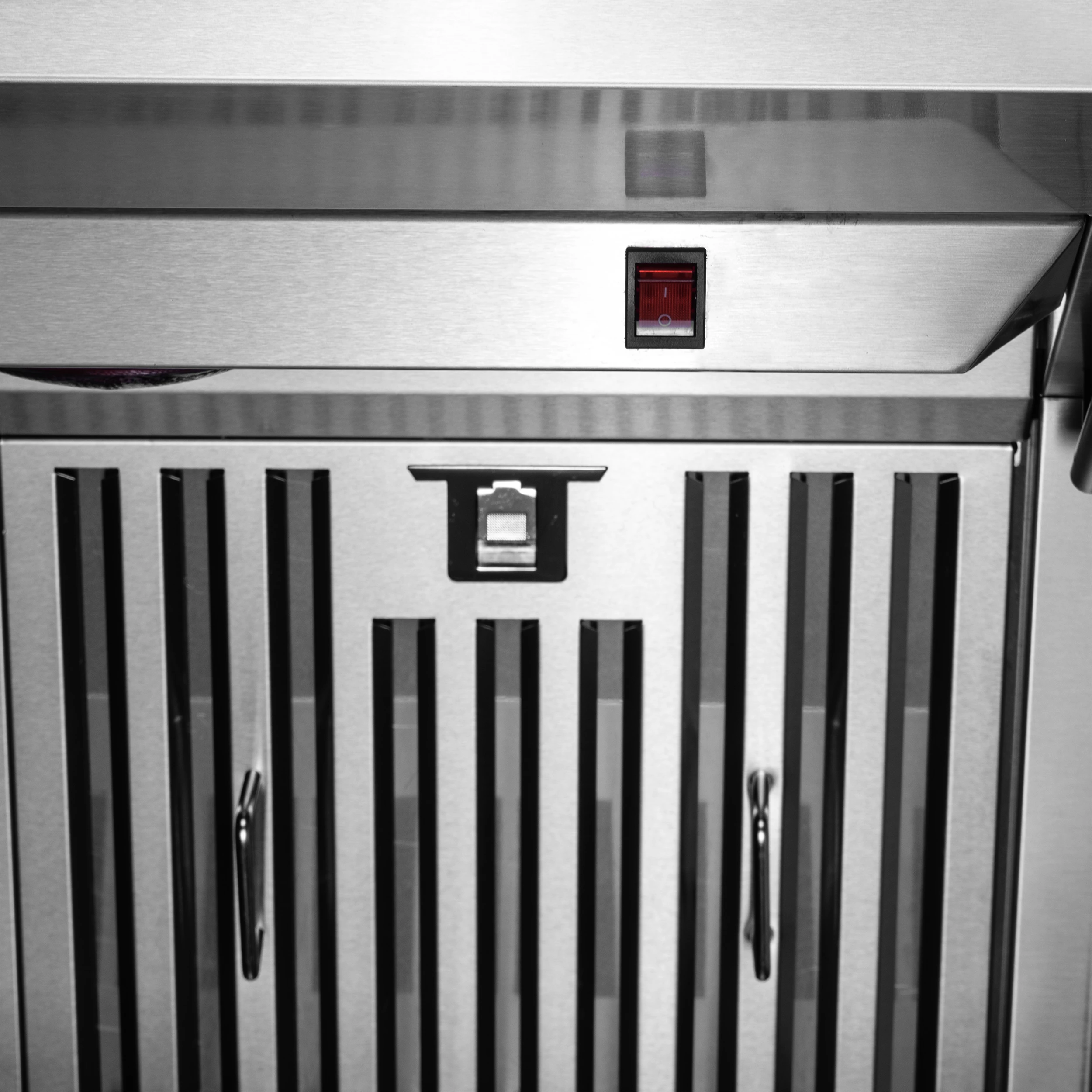 Savona 60-Inch Wall Mount Range Hood, Baffle Filters & Backsplash, Heating Lamps FRHWM502960