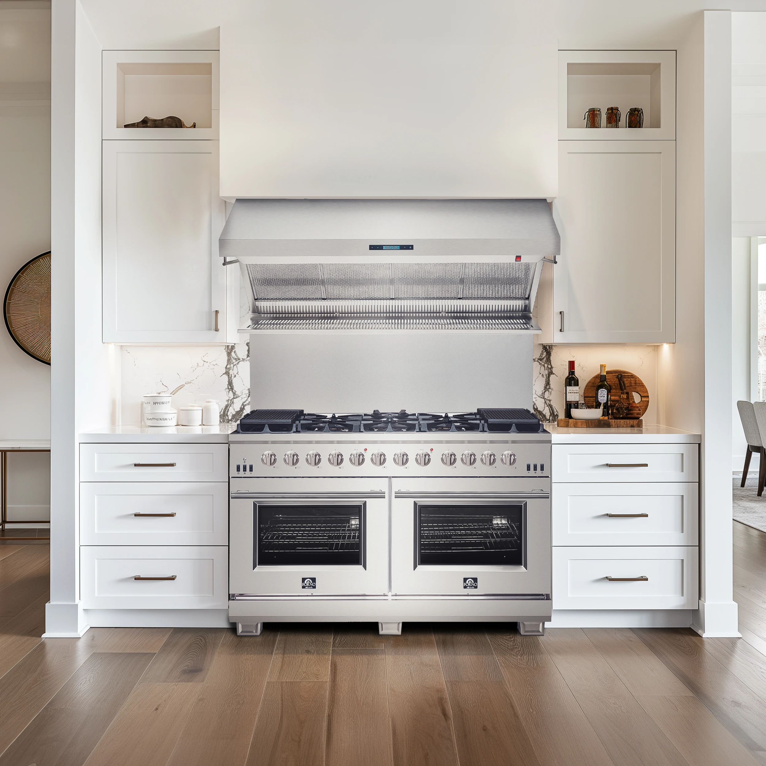 Savona 60-Inch Wall Mount Range Hood, Hybrid Filters, Backsplash Included FRHWM502960HB