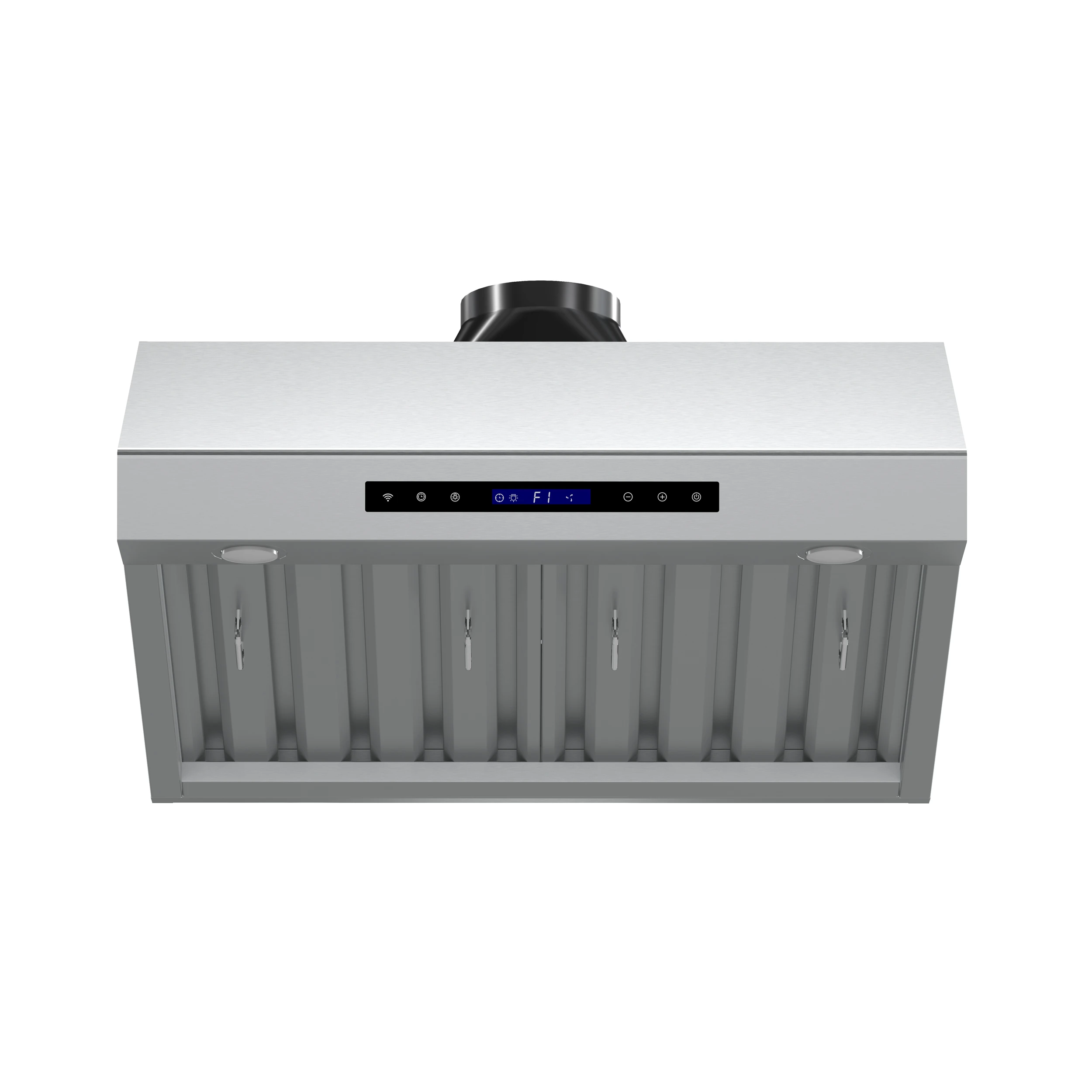 Palazzo 30-Inch Wall Mounted Range Hood, Stainless Steel, Heavy Duty Baffle Filters, Remote Control FRHWM503030