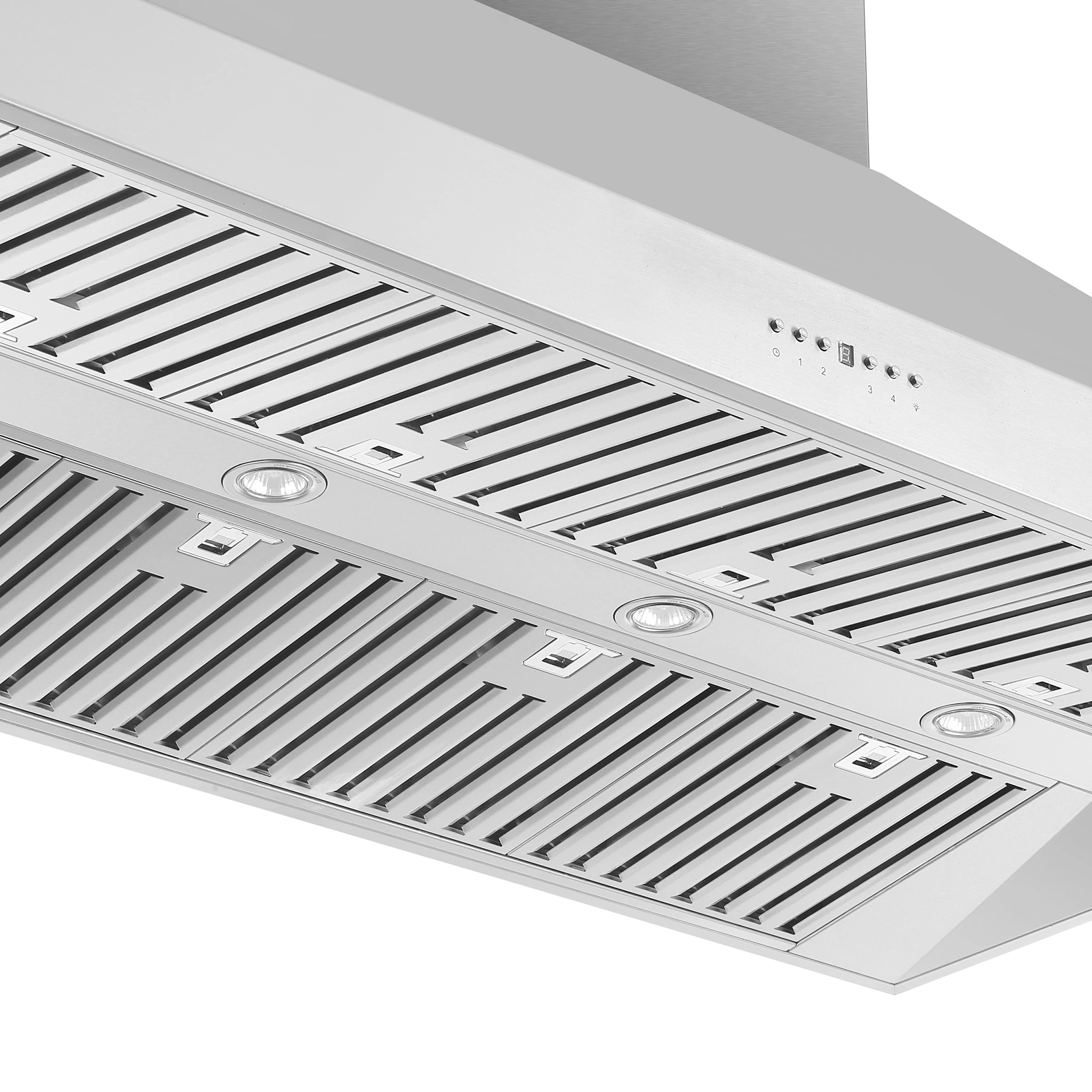 Orvieto 60-Inch Wall Mount Range Hood, LED Lighting, Heavy Duty, Stainless Steel FRHWM509460
