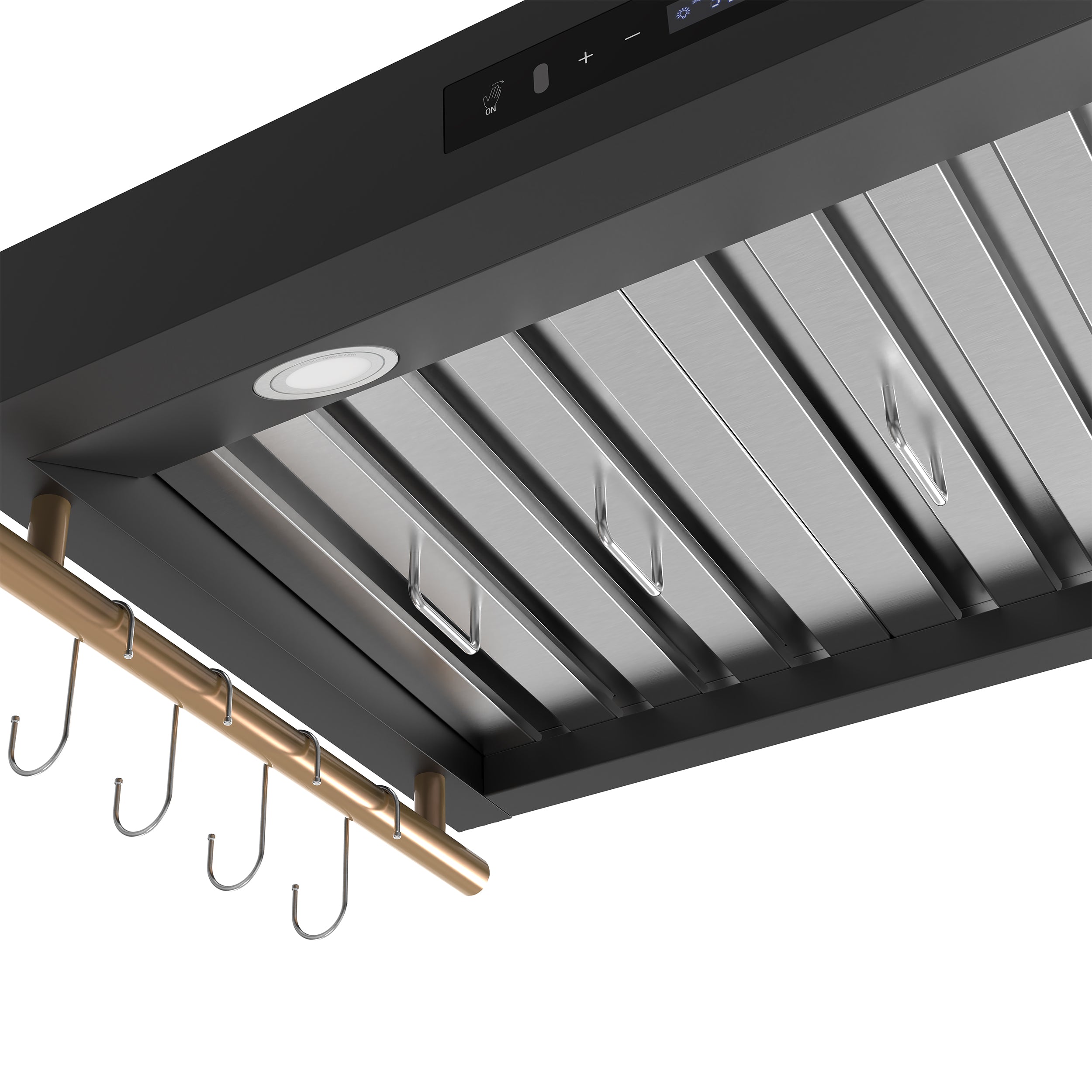 Venezia 36 Inch Wall-Mounted Range Hood in with Touch Controls and Baffle Filters FRHWM550336BLK