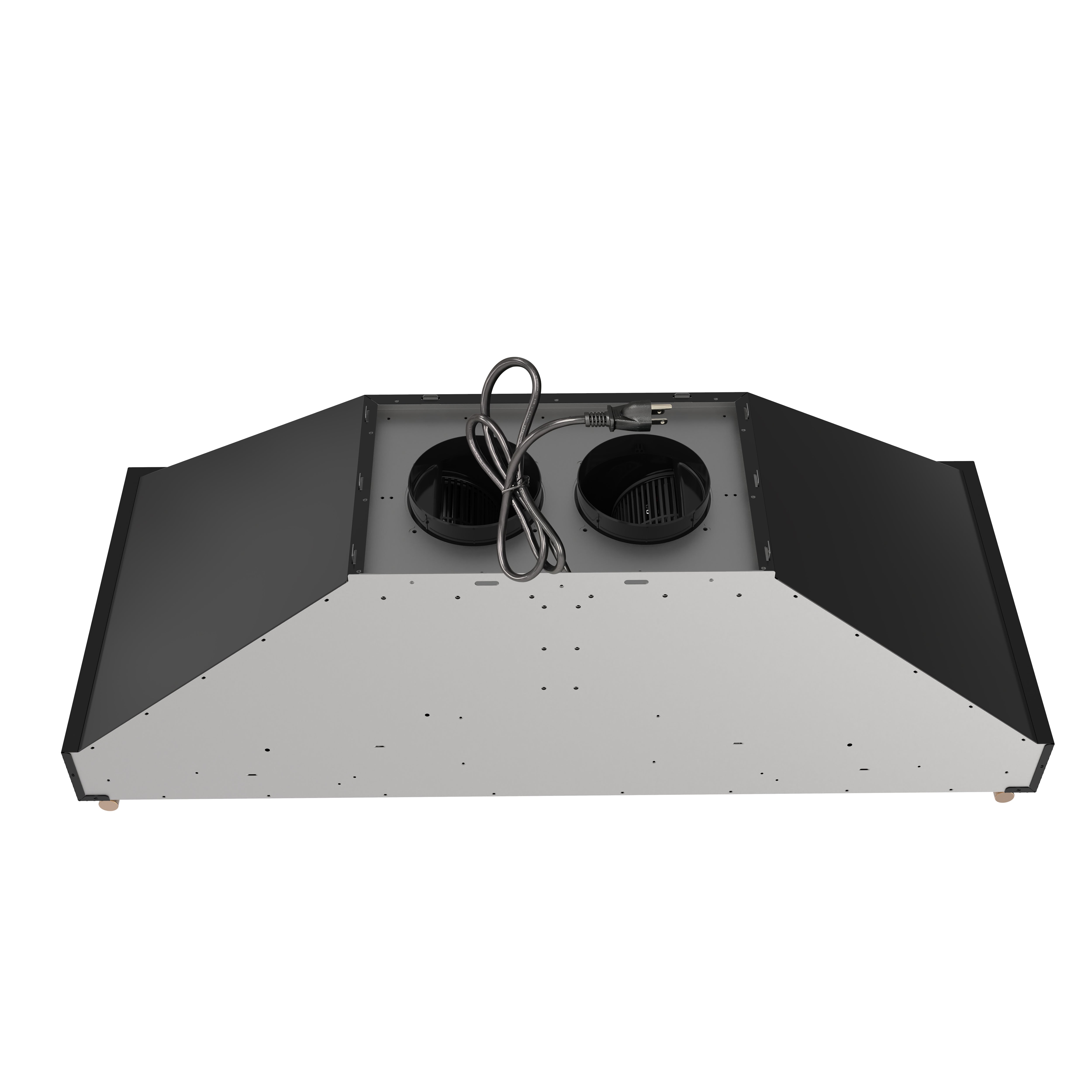 Venezia 48 Inch Wall-Mounted Range Hood in with Antique Brass Accessories, Touch Controls and Baffle Filters FRHWM550348BLK